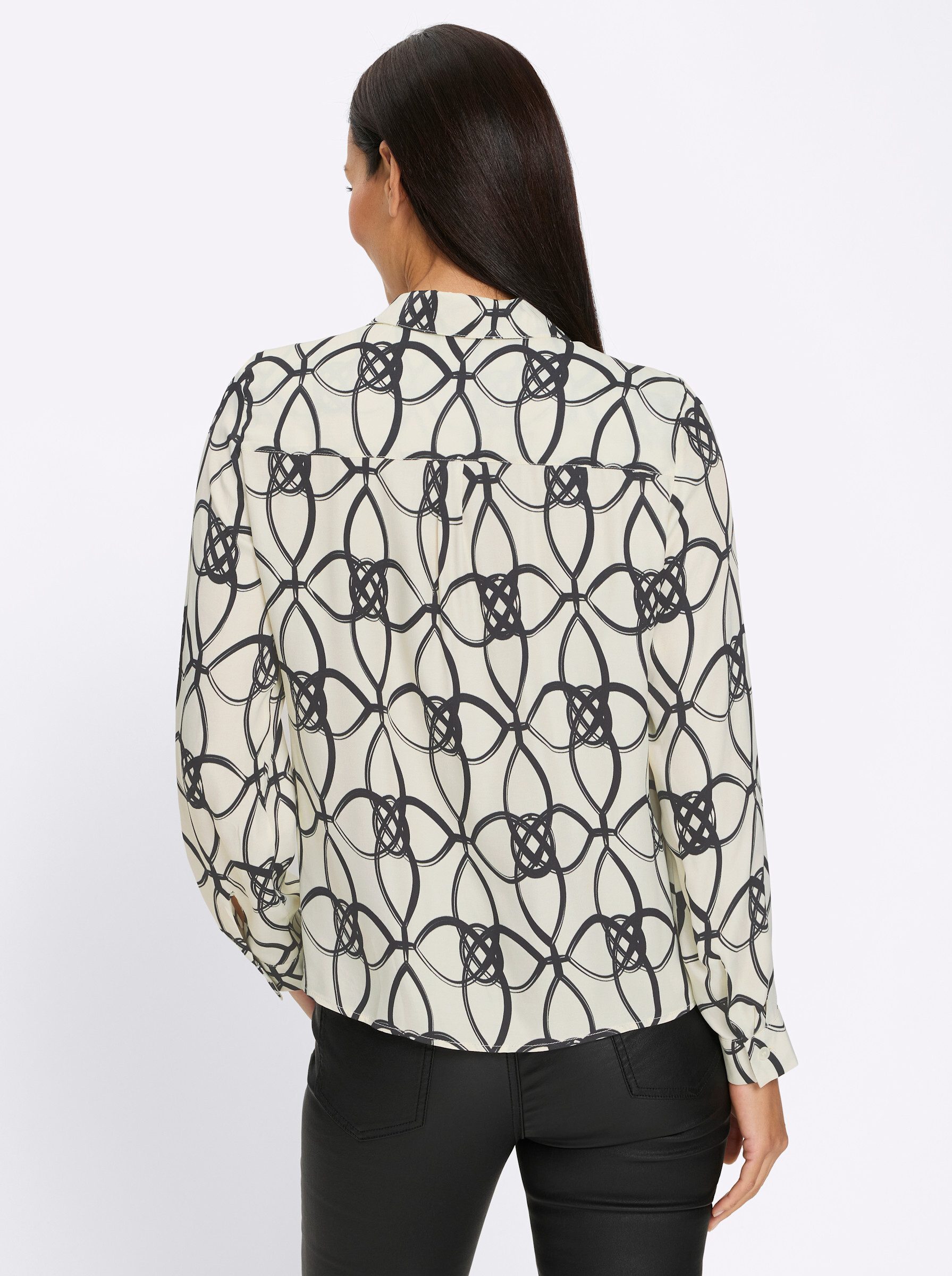 heine Klassische Bluse Druck-Bluse Langarm