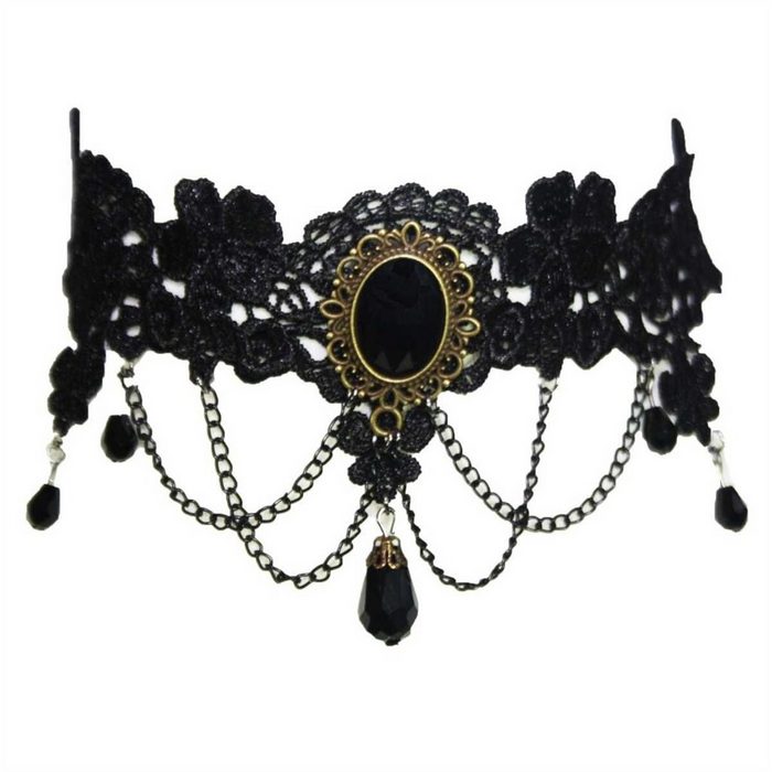 Fantasmagoria Halsband Halsschmuck mit Ketten schwarz mit Ketten