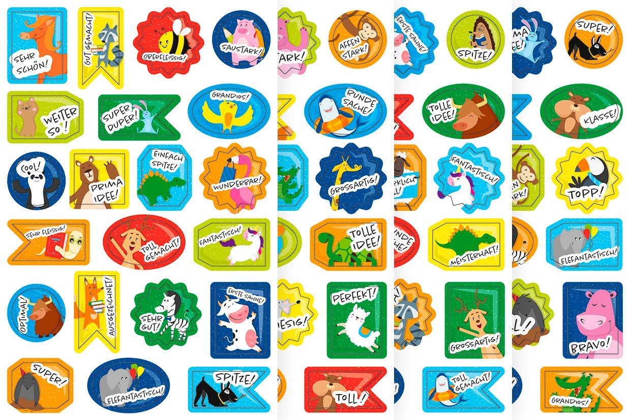 Ursus - Ludwig Bähr Sticker Belohnung, (84-tlg), 84 Stück