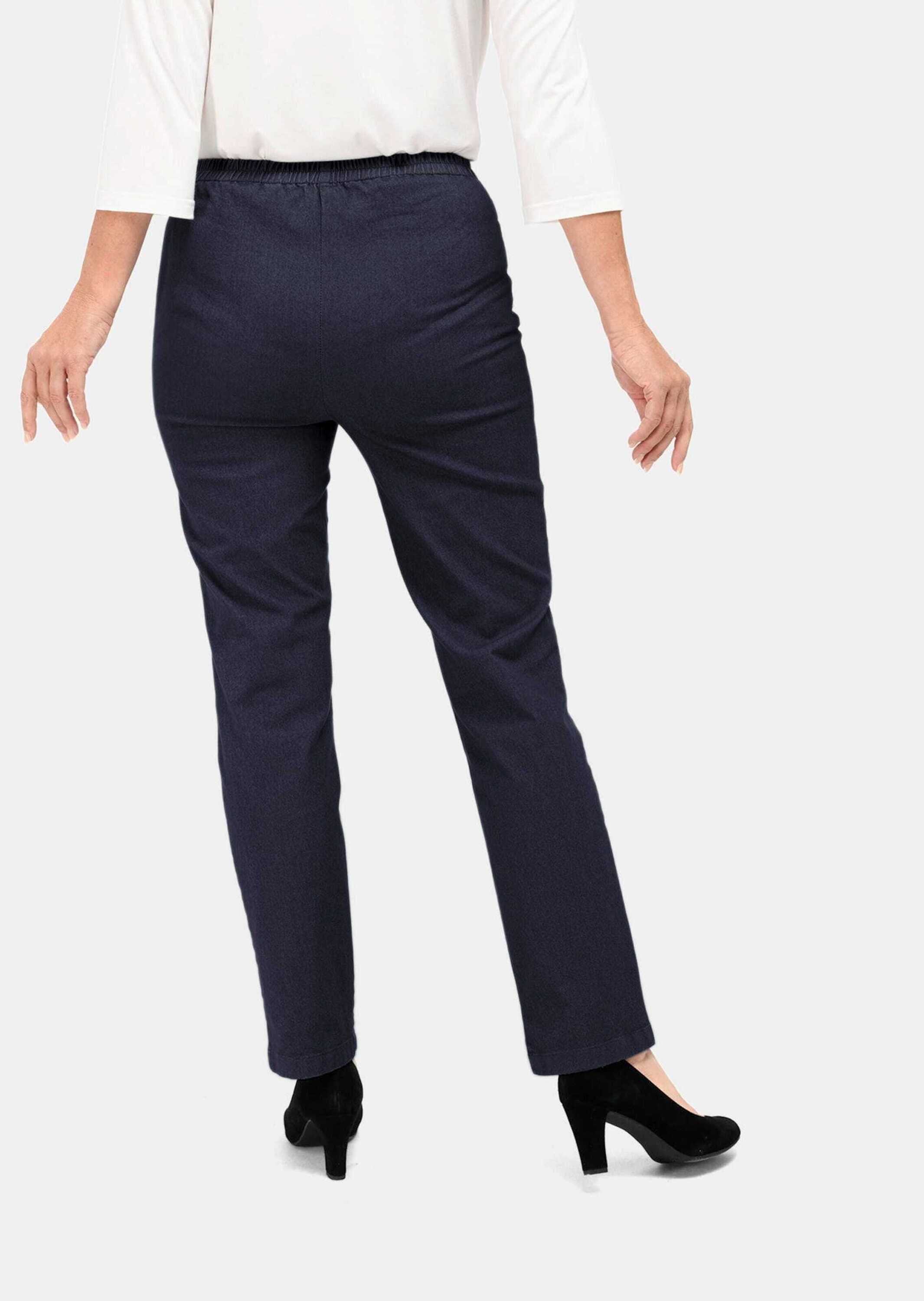 GOLDNER Bequeme Jeans Bequeme Schlupfhose mit Stretchbund Unifarbenes Design mit praktischem Rundumdehnbund – Bild 2 von 4