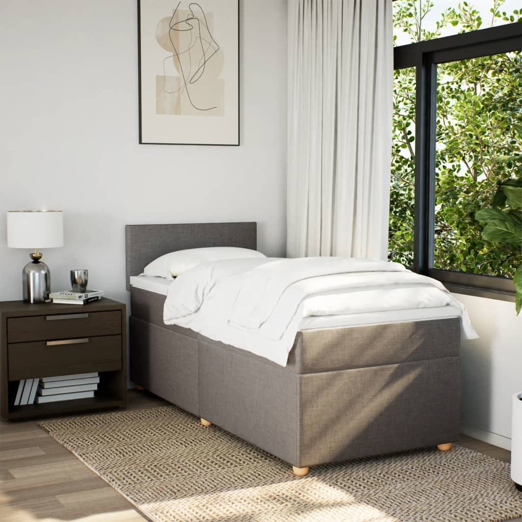 vidaXL Bett Boxspringbett mit Matratze Taupe günstig online kaufen