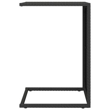 furnicato Beistelltisch C-Tisch Schwarz 40x35x60 cm Poly Rattan (1-St)