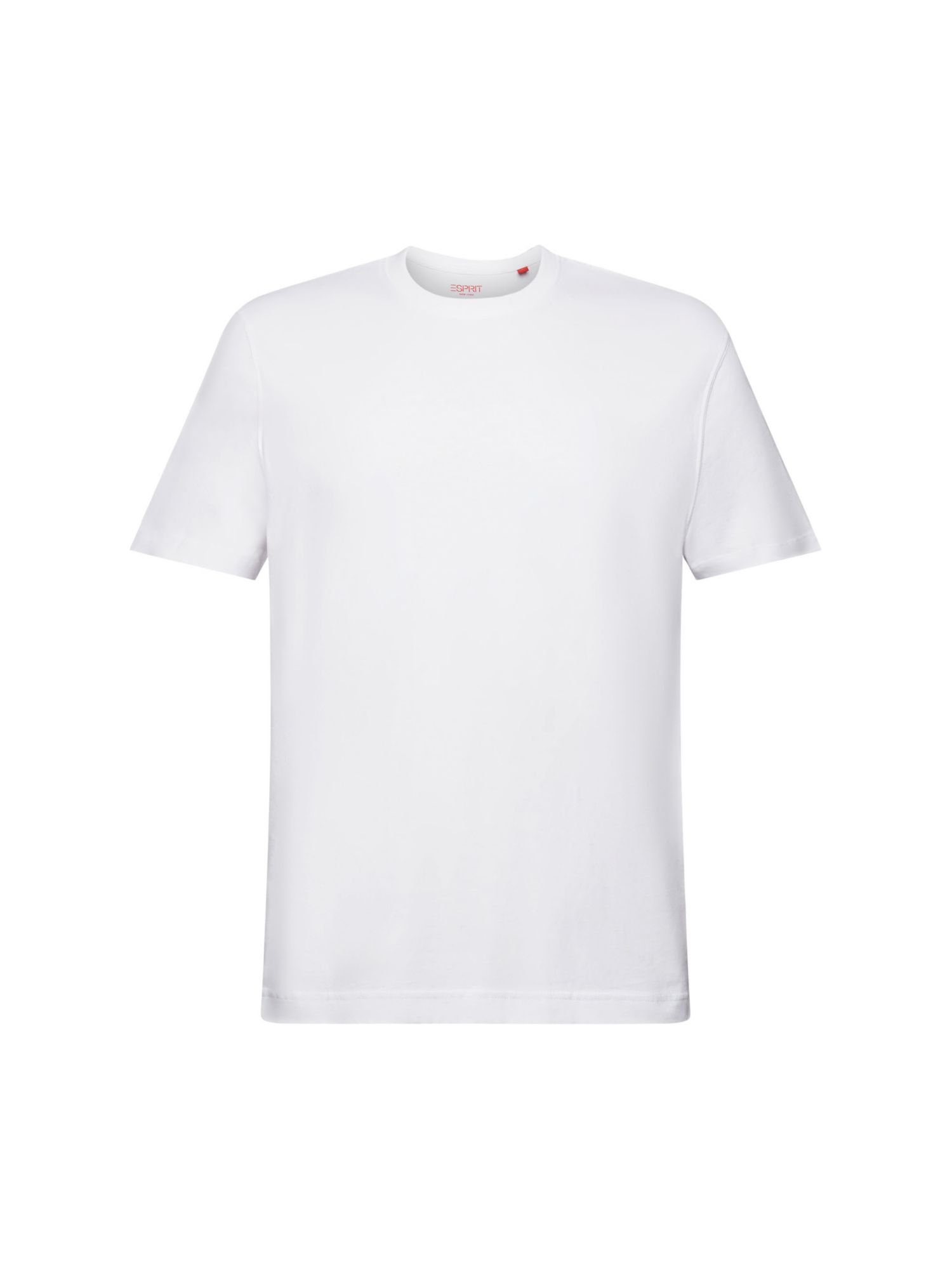 Esprit T-Shirt Rundhals-T-Shirt aus Baumwolljersey (1-tlg) WHITE