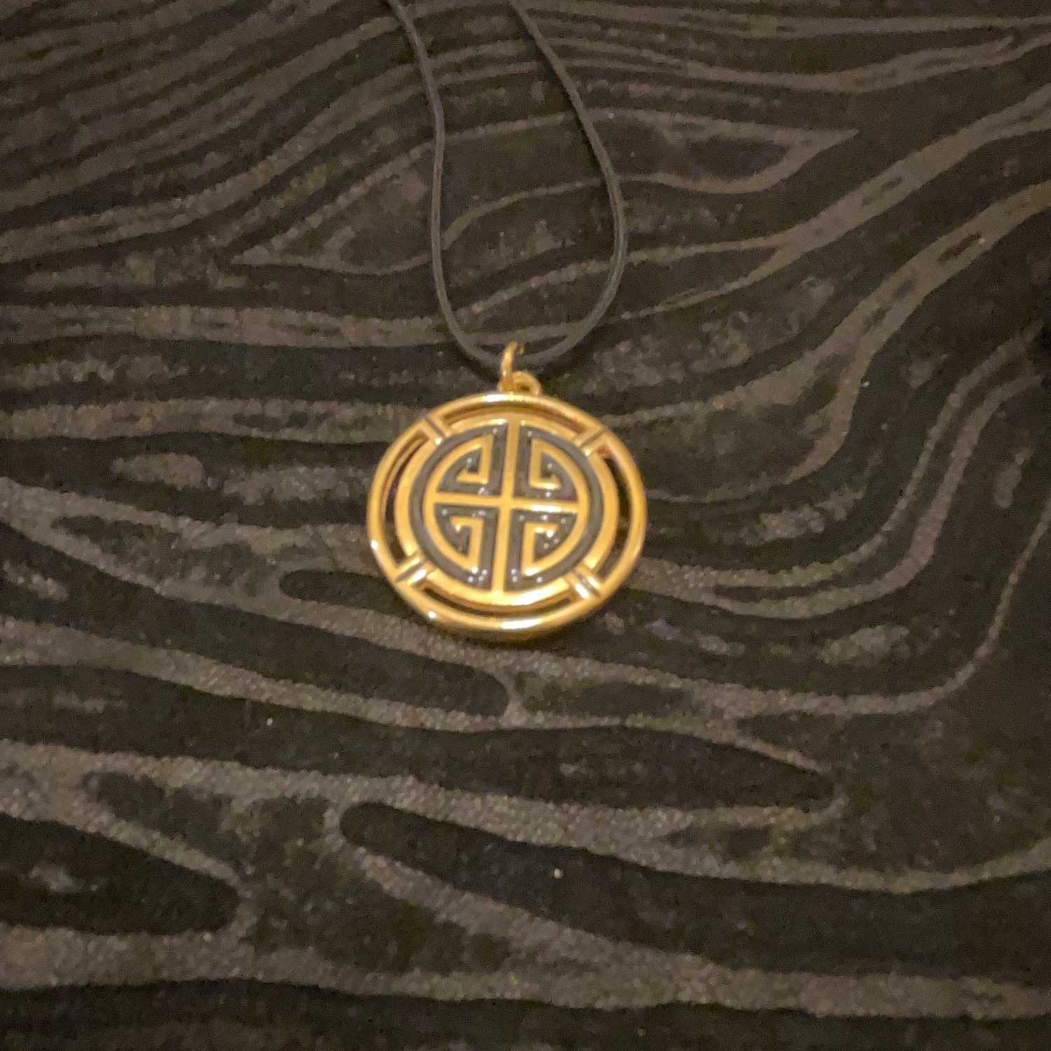 ESCULPTA Goldkette Amulett Labyrinth Anhänger gold