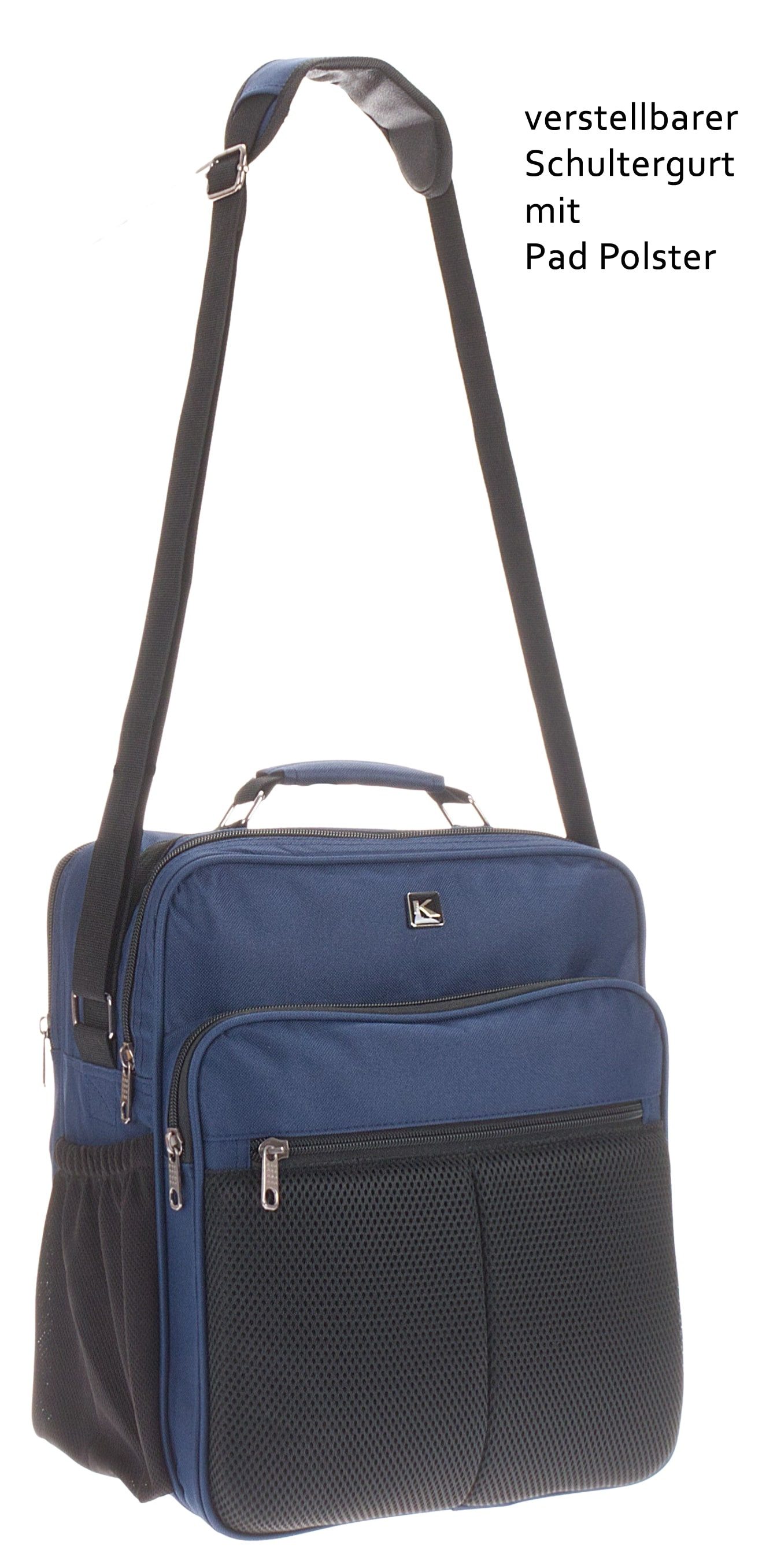 Keanu Bags Flugumhänger Arbeitstasche Handgepäck Büro Tasche A4, Flugbegleiter Hochformat Herrentasche Cabin Size