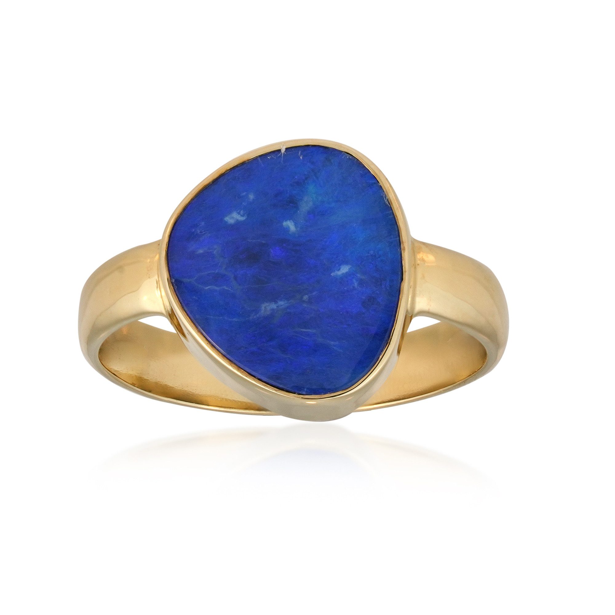 Cavill Solitärring Opal-Dublette Ring 3,4 ct in vergoldetem 925 Sterling Silber, blau (1-tlg)