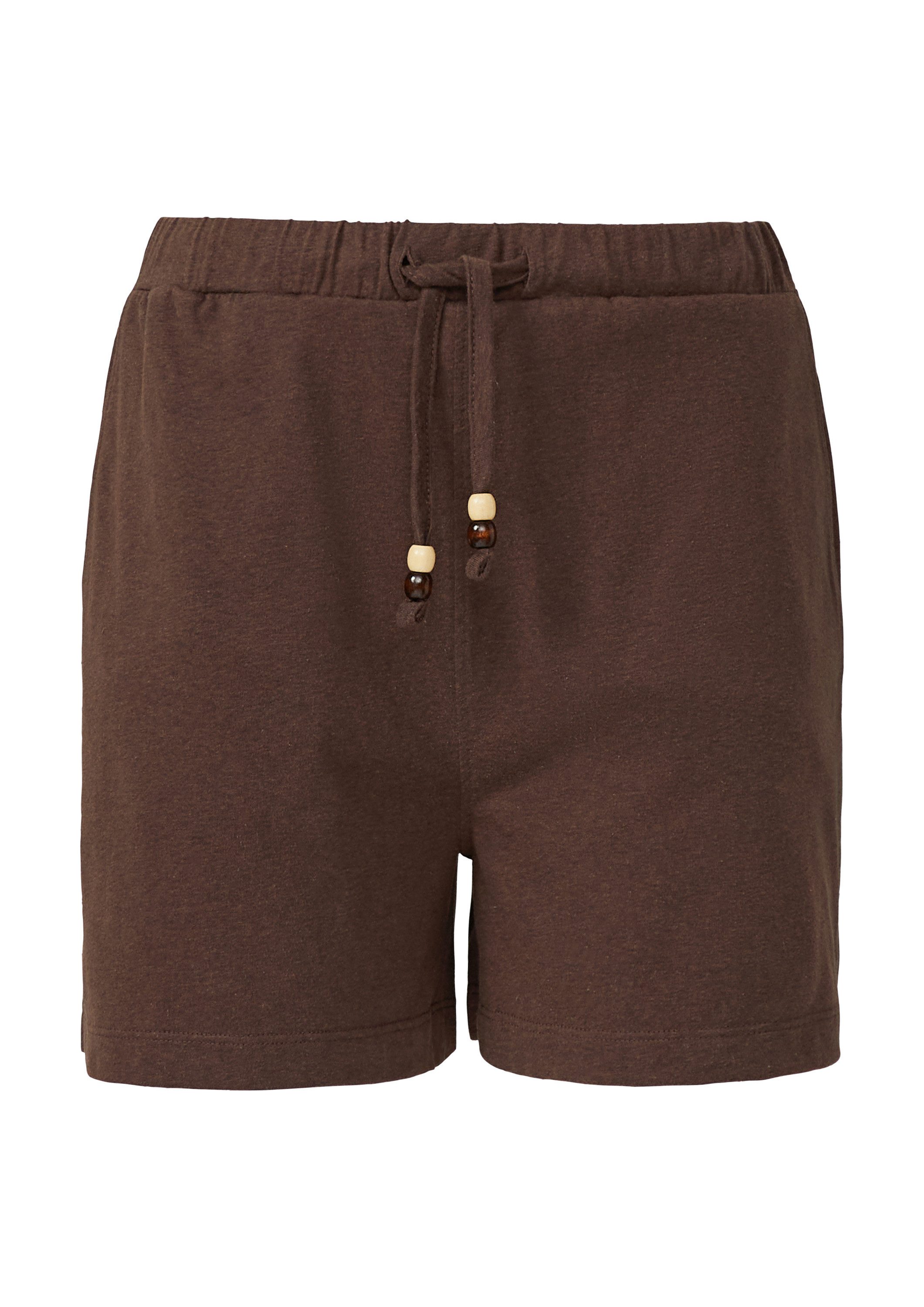 s.Oliver Shorts Hose Jersey-Shorts mit Elastikbund und Schmuckperlen günstig online kaufen