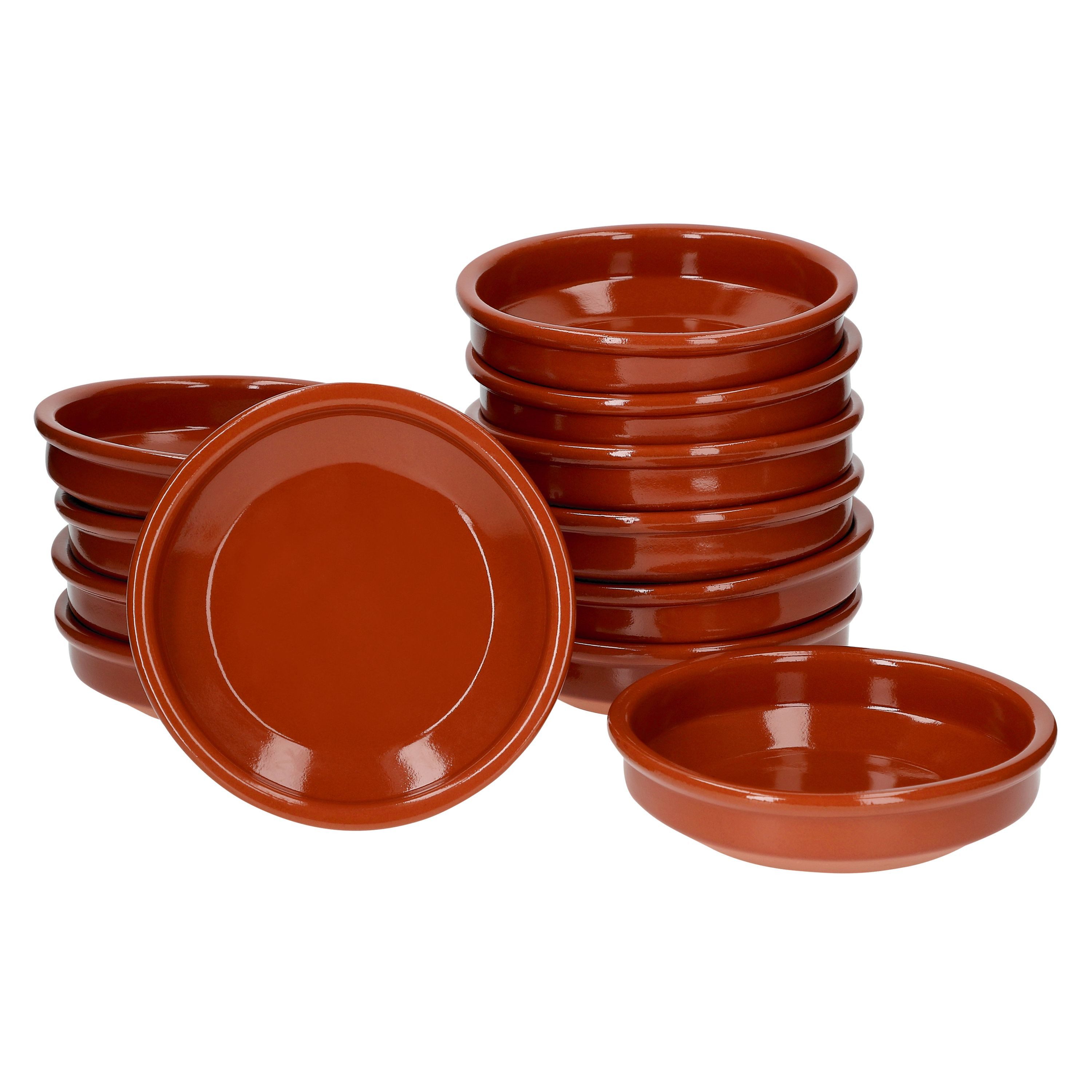 MamboCat Tapas-Schale 12er Set Tonschale Bruno Cazuela M Ø 16 cm glasierte Schalen, Ton