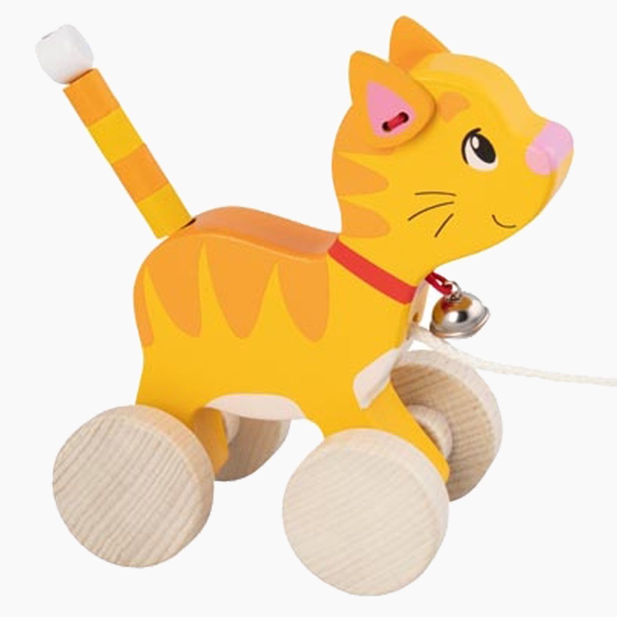goki Nachziehtier Ziehtier Katze, (packung, 1-tlg), aus massivem Buchenholz, hochwertig verarbeitet