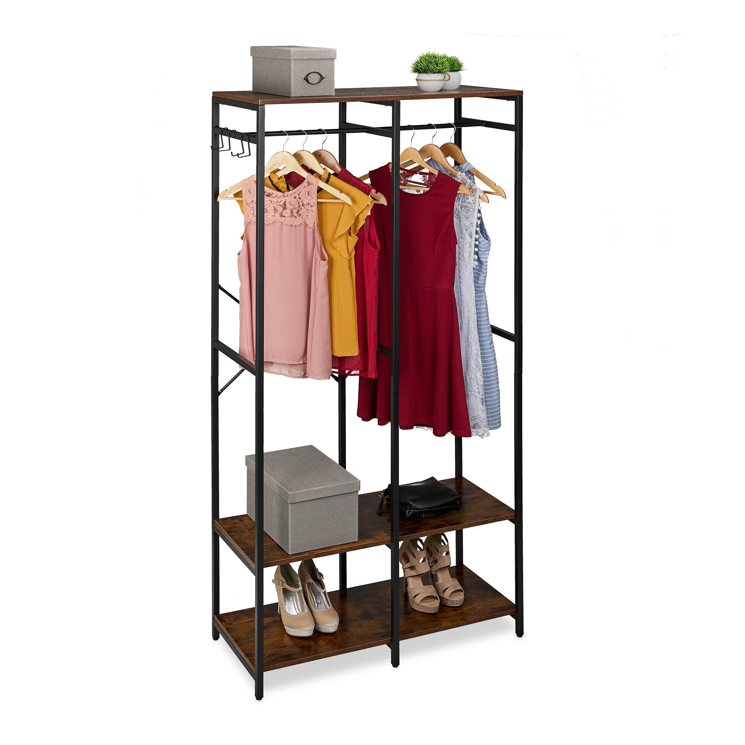 relaxdays Kleiderständer Garderobe offen Kleiderstangen & günstig online kaufen
