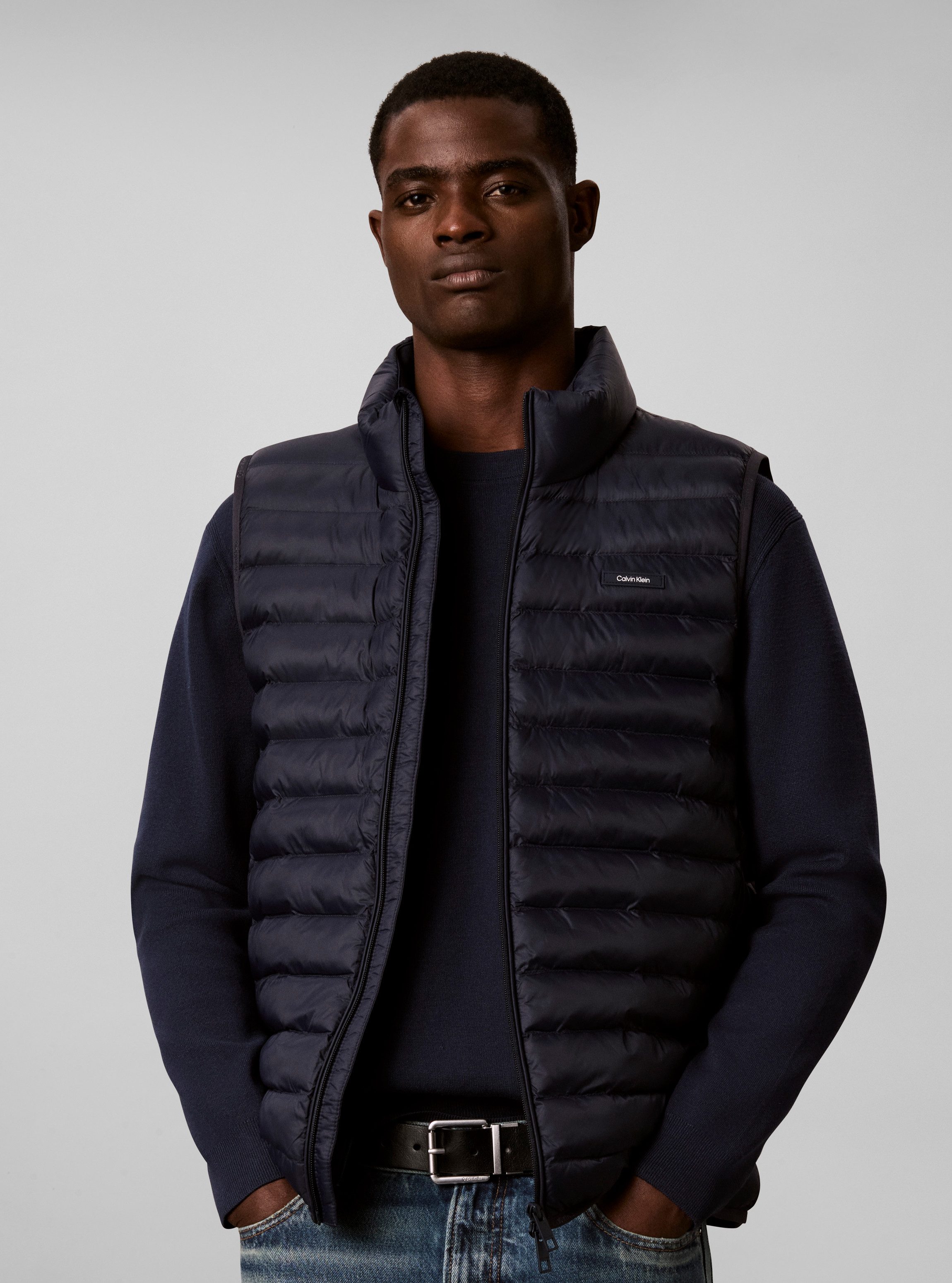Calvin Klein Steppweste NYLON PUFFER VEST Regular fit mit Stehkragen