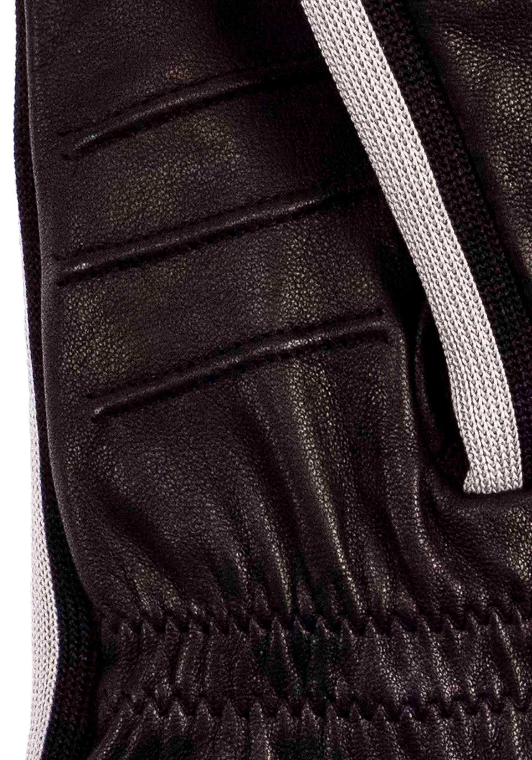 Sneaker- mit black Design KESSLER Gil im Lederhandschuhe Look sportliches Touchfunktion Touch