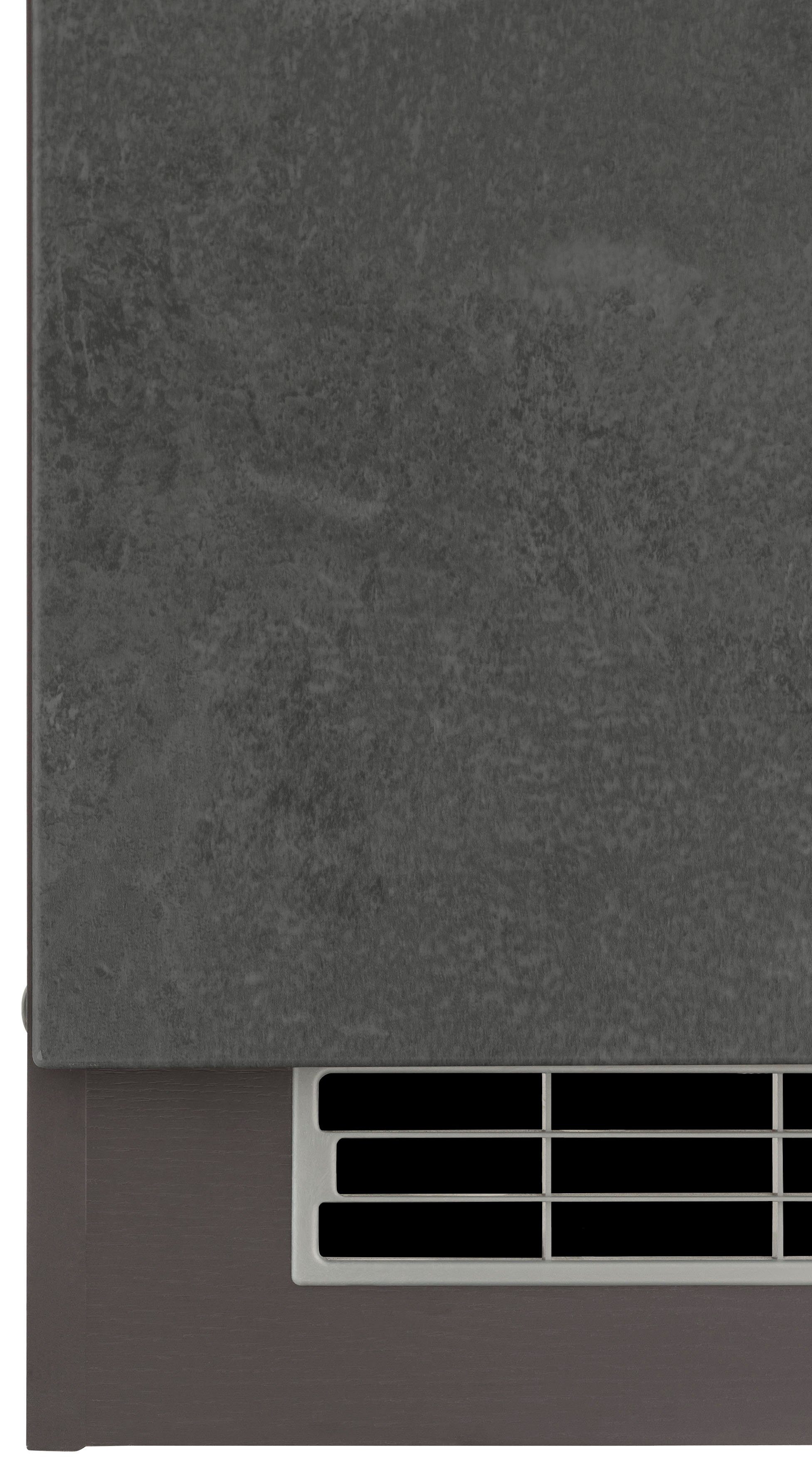 MDF MÖBEL HELD betonfarben cm | breit, cm grafit dunkel 60 Tulsa Metallgriff, Kühlumbauschrank Türen, 2 hoch, Front schwarzer 200