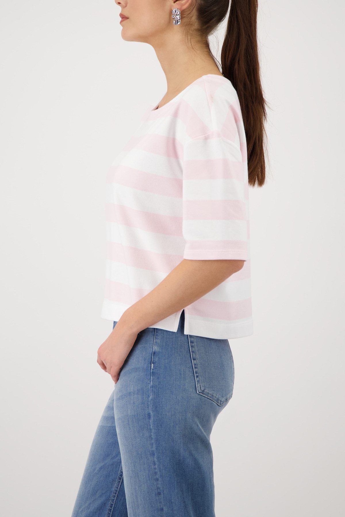 Monari Sweatshirt Sweatshirt Basic Ringel Regular fit mit Streifen