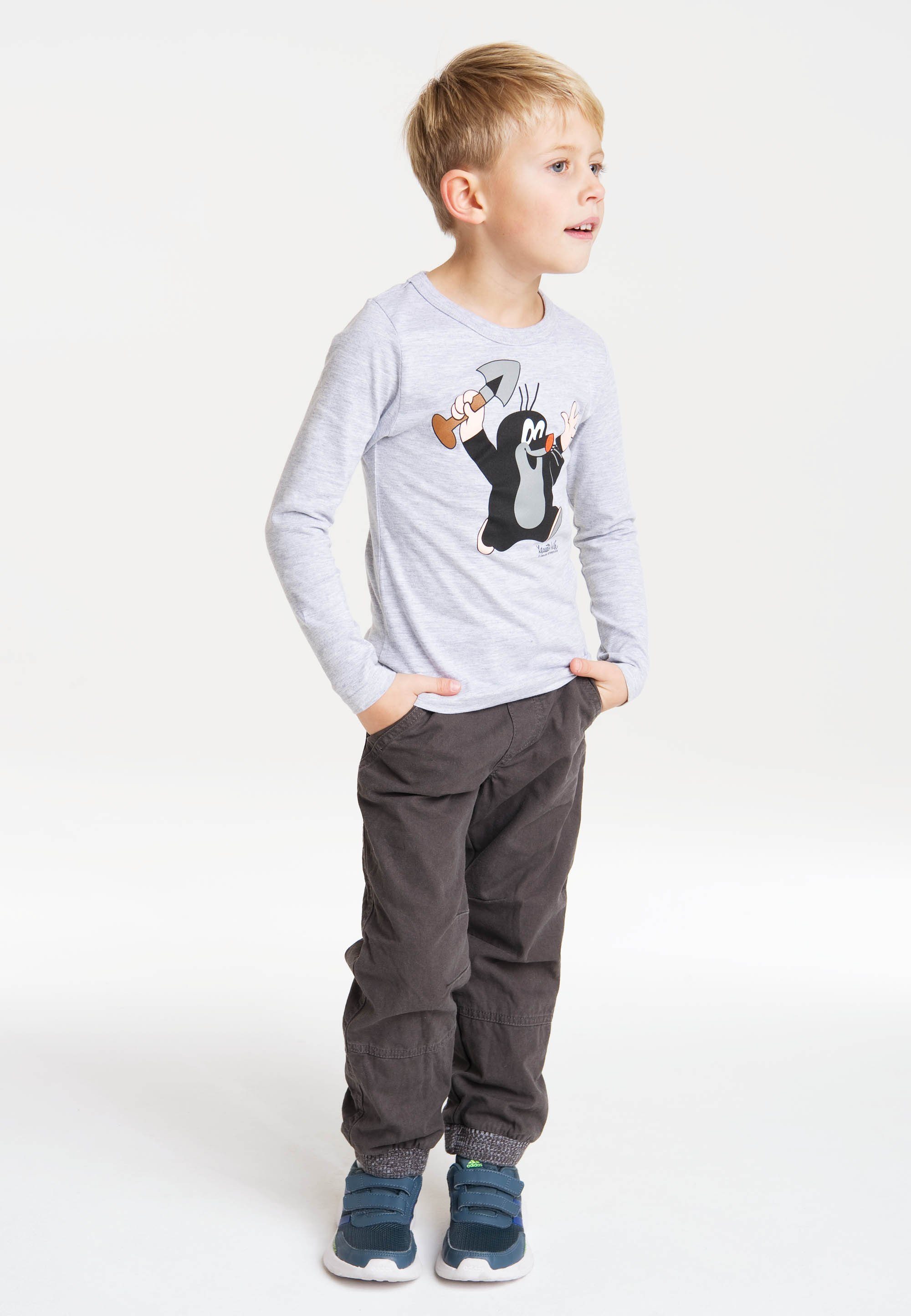 LOGOSHIRT Langarmshirt Der kleine Maulwurf - Juhu mit Der kleine Maulwurf-Aufdruck – Bild 4 von 5