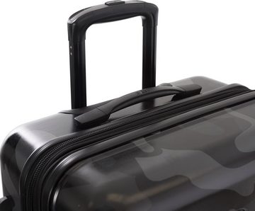 Heys Hartschalen-Trolley Black Camo, 53 cm, 4 Rollen, Hartschalen-Koffer Handgepäck-Koffer TSA Schloss Volumenerweiterung
