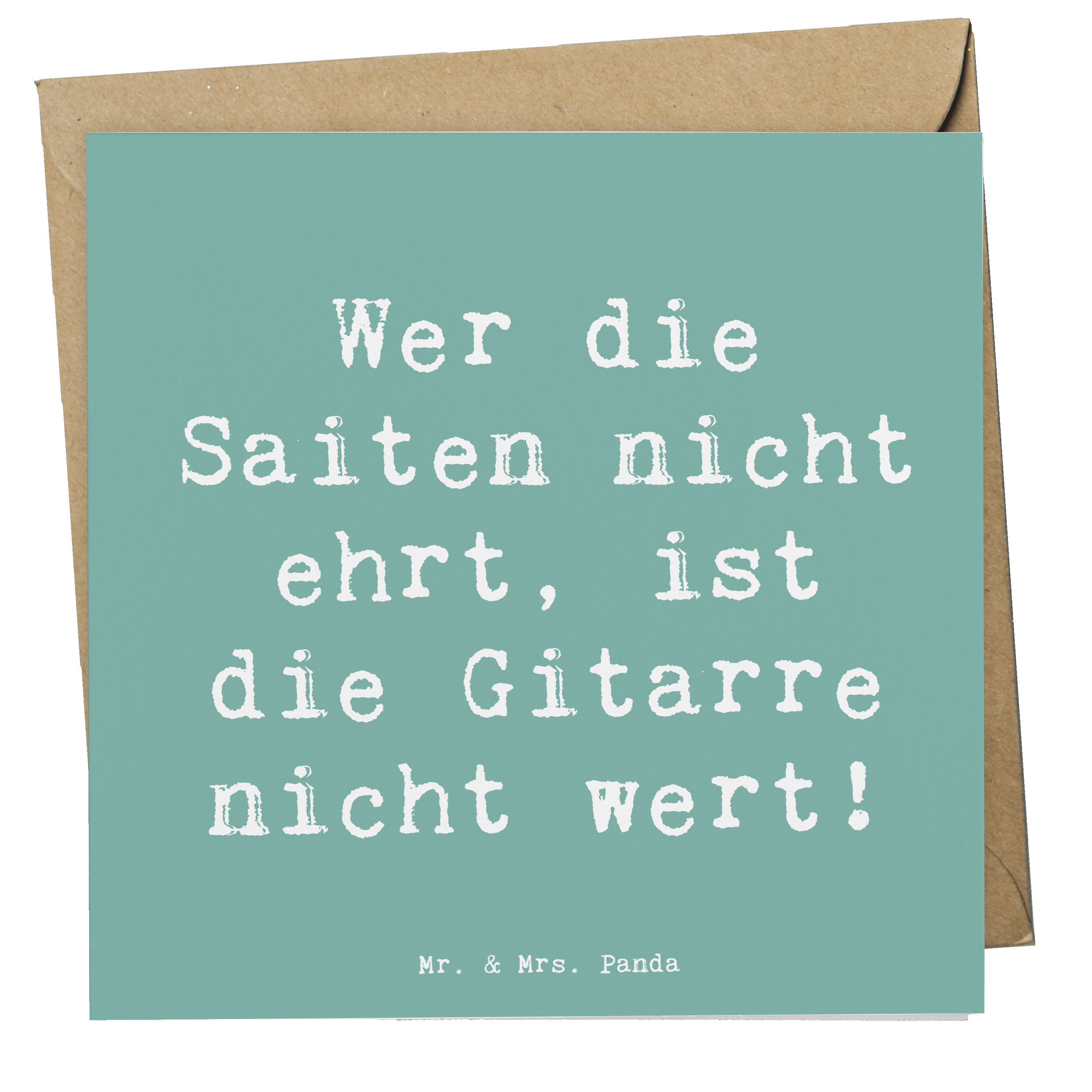 Grußkarte Gitarre Wert - Meeresbrise - Geschenk, Instrumente, Hochzeitskarte, S