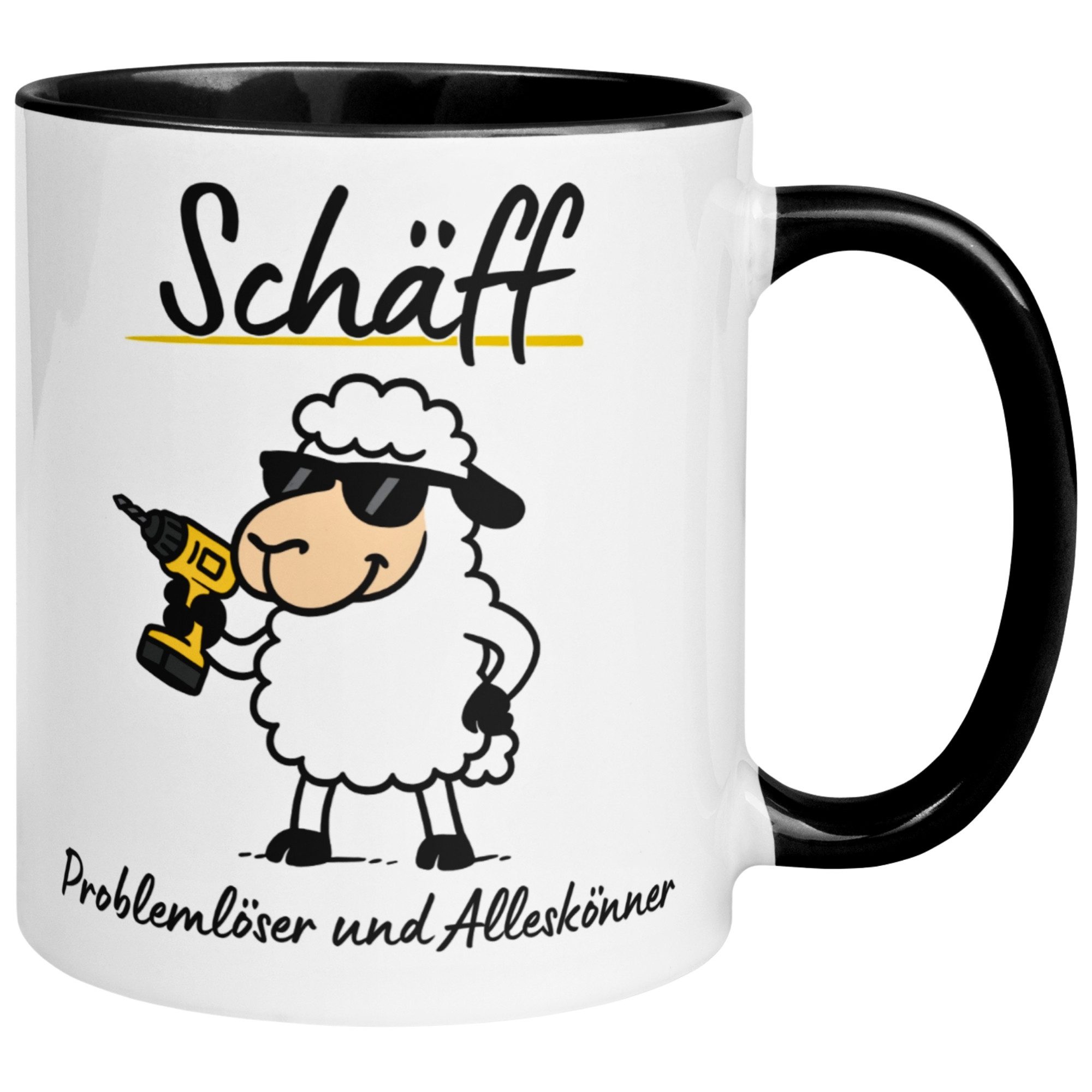 Momentals Tasse Chef – „Schäff – Problemlöser und Alleskönner“ – Geschenk Bester Chef, Gratis Versand · Links-&Rechtshänder · Spülmaschinenfest