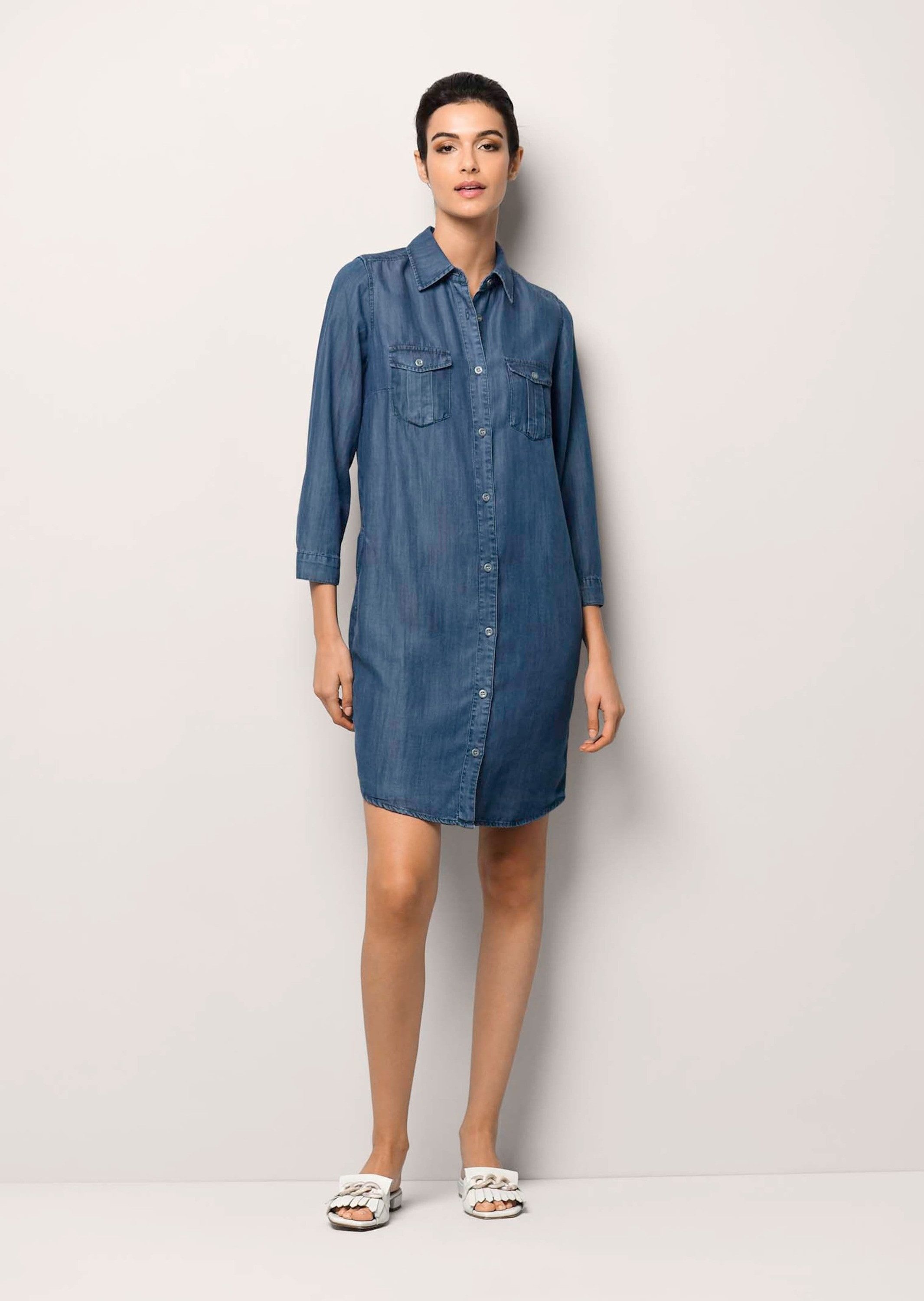 Alba Moda Midikleid Hemdblusenkleid in Jeansoptik aus trageangenehmer Lyoce günstig online kaufen