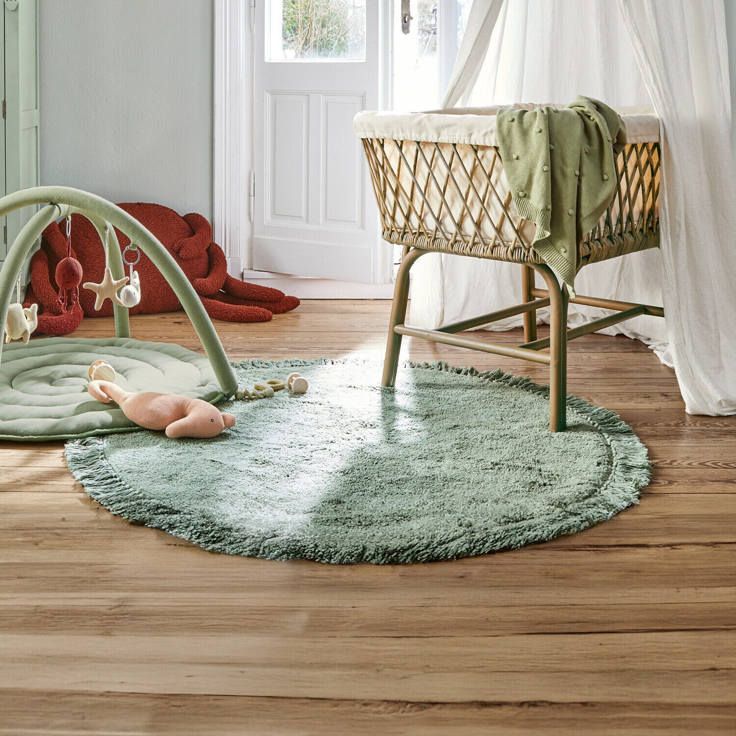 Mirabeau Teppich Teppich Ivalex grün, rund, Höhe: 0 mm