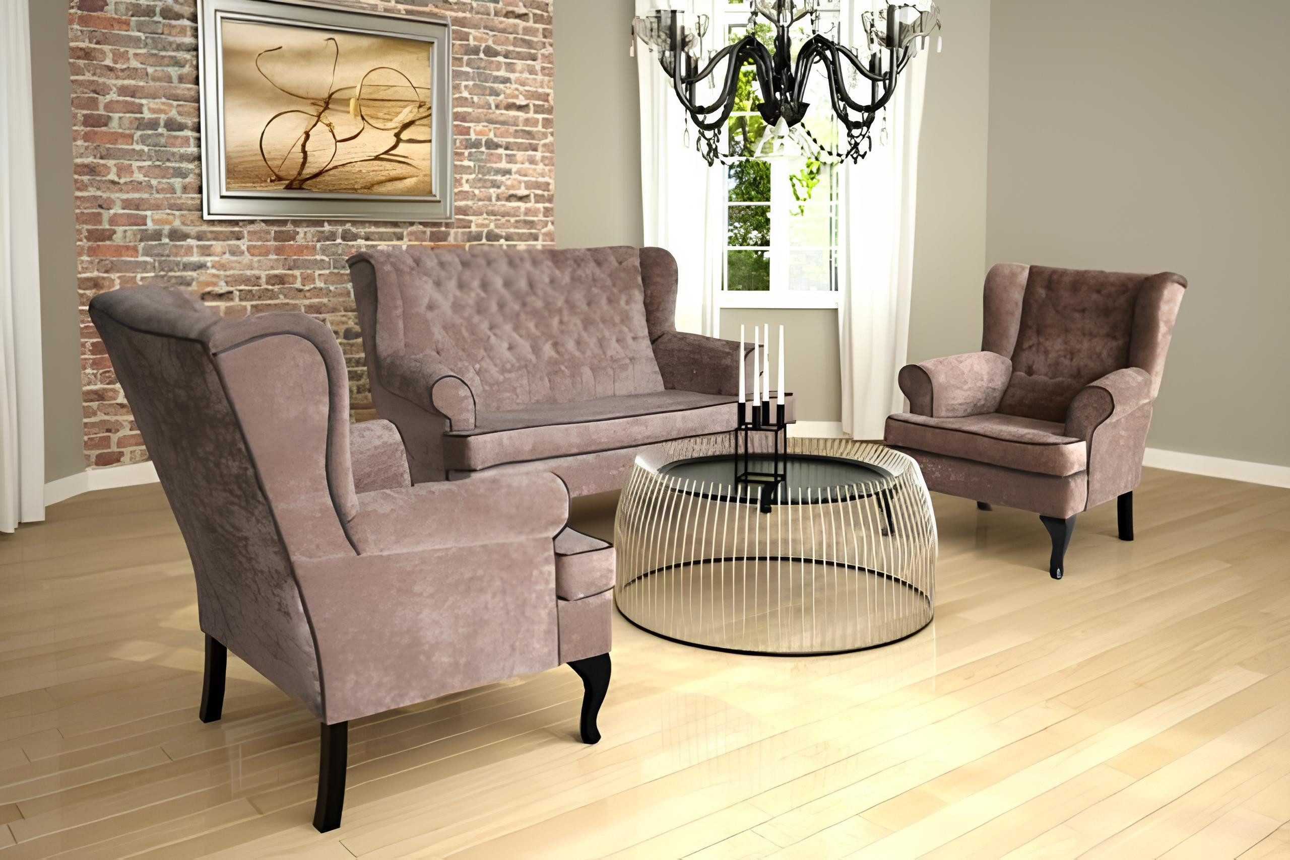 Xlmoebel Sofa Neue Textil-Polster-Sofagarnitur für das Wohnzimmer Couch, Hergestellt in Europa