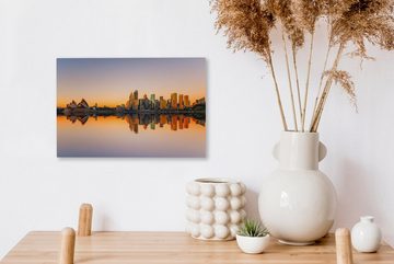 OneMillionCanvasses® Leinwandbild Sydney Opera House bei Sonnenuntergang in Australien, (1 St), Wandbild Leinwandbilder, Aufhängefertig, Wanddeko, 30x20 cm