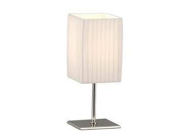 meineWunschleuchte LED Tischleuchte, LED wechselbar, warmweiß, Nachttischlampe für Fensterbank Fensterlampe Lampenschirme Stoff H26cm