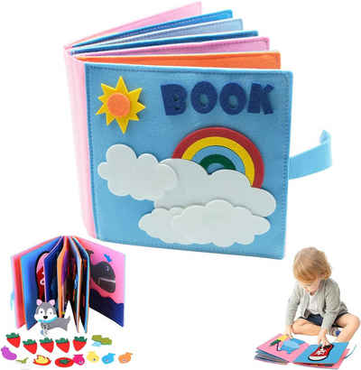 LENBEST Stoffbuch Quiet Book,3D Filz Busy Book Sensorisches Spielzeug (1-St., Quiet Book Montessori Spielzeug,Lernspielzeug Sensorisches Activity)