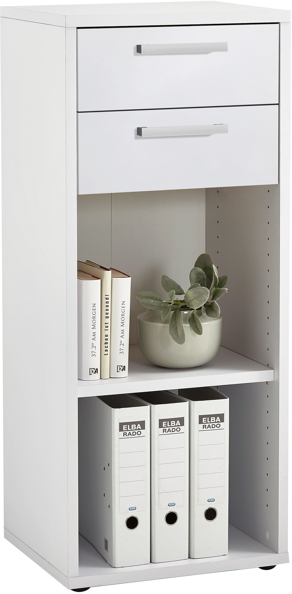 FMD Aktenregal Calvi, in 2 Höhen, viel Staur., verstellb. Böden, erweiterbar, Breite: 47 cm