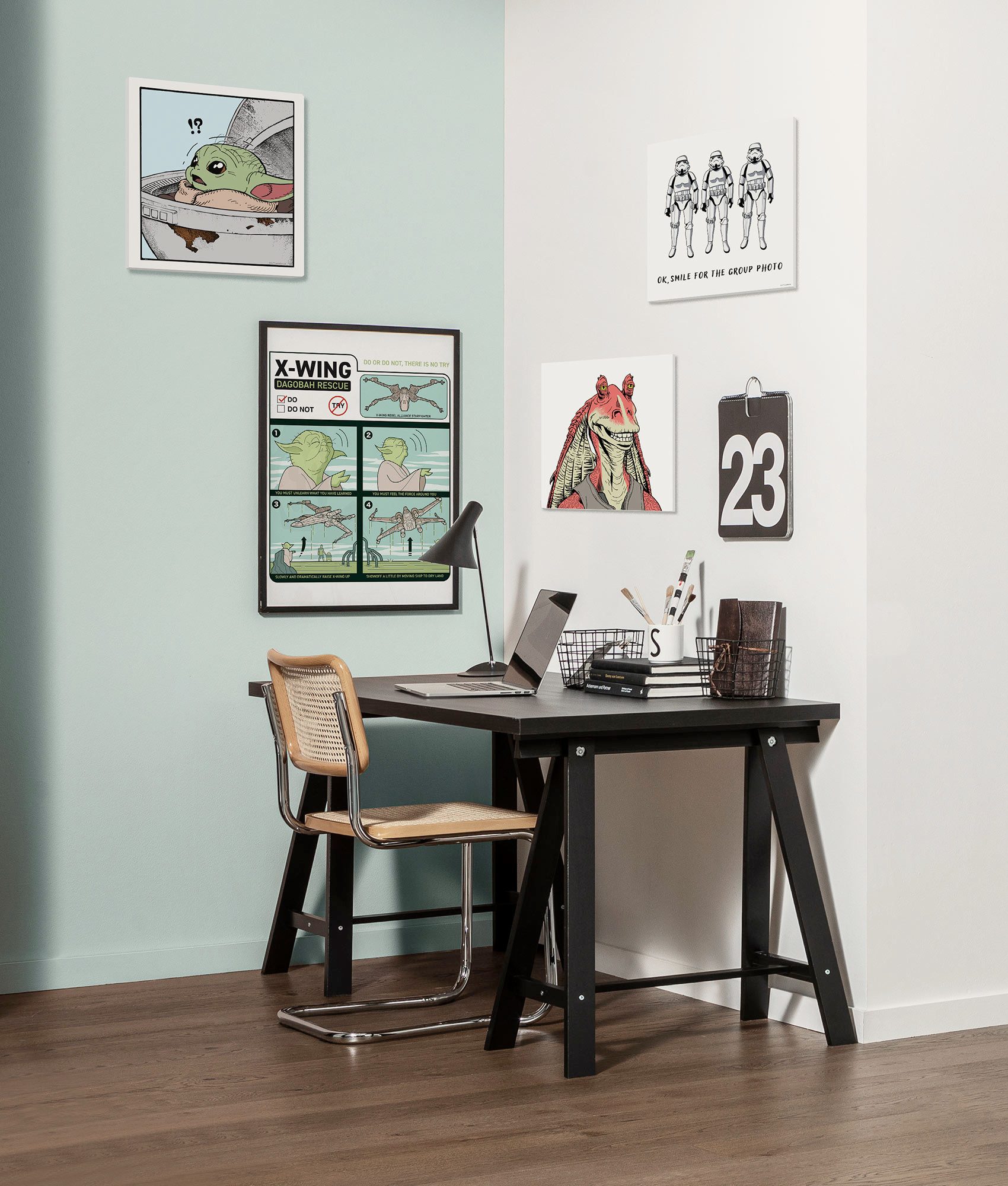 Komar Leinwandbild Star Wars Stormtrooper Group Photo, Disney (1 St), 40 x 40 cm (Breite x Höhe) - Kinderzimmer, Dekoration