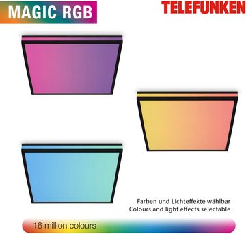 Telefunken LED Panel 321405TF MAGIC FULLY, CCT - über Fernbedienung, RGB, LED fest integriert, Farbwechsler, Kaltweiß, Neutralweiß, Tageslichtweiß, Warmweiß, Deckenleuchte, Magic RGB, CCT, inkl. Randlicht, Fernbedienung, dimmbar