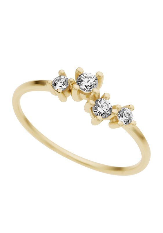 Fingerring Schmuck Geschenk Gold 333 Damenring Verlobungsring Goldring Solitär