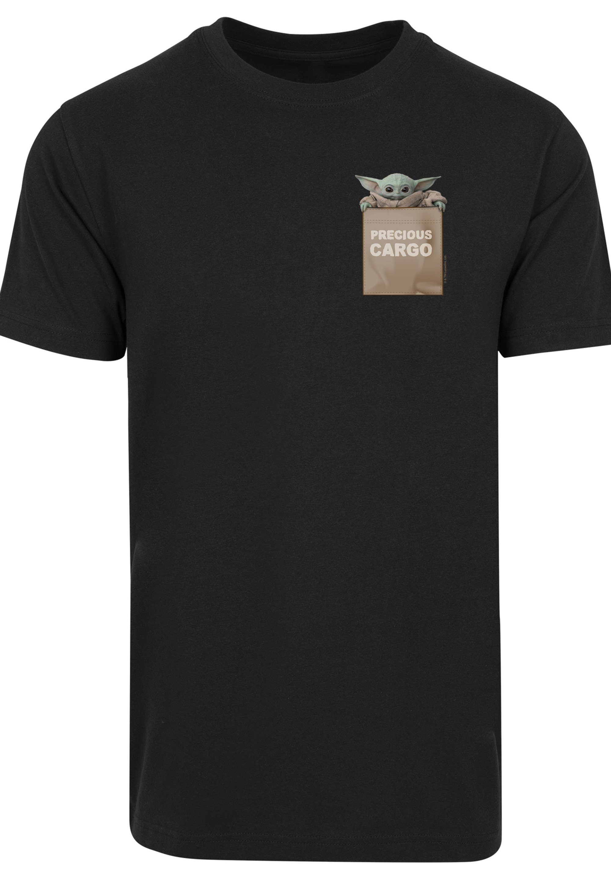 F4NT4STIC T-Shirt Cargo Grogu Precious Das schwarz Mandalorian Wars Merch,Regular-Fit,Basic,Bedruckt Kind Herren,Premium Star