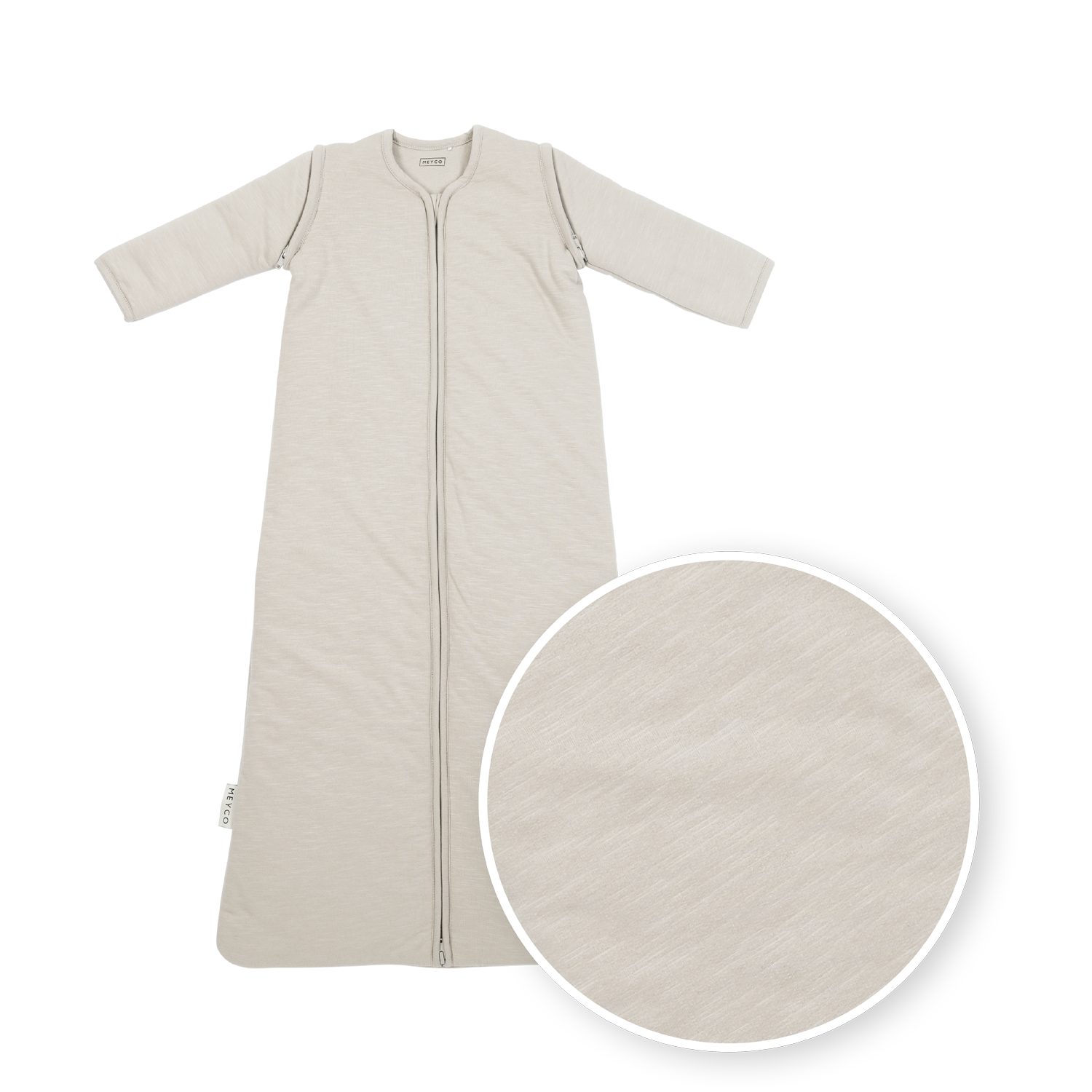 Meyco Baby Babyschlafsack Slub Greige (1 tlg), 110cm günstig online kaufen