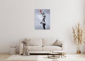KUNSTLOFT Gemälde Banksy's Rascals 75x100 cm, Leinwandbild 100% HANDGEMALT Wandbild Wohnzimmer