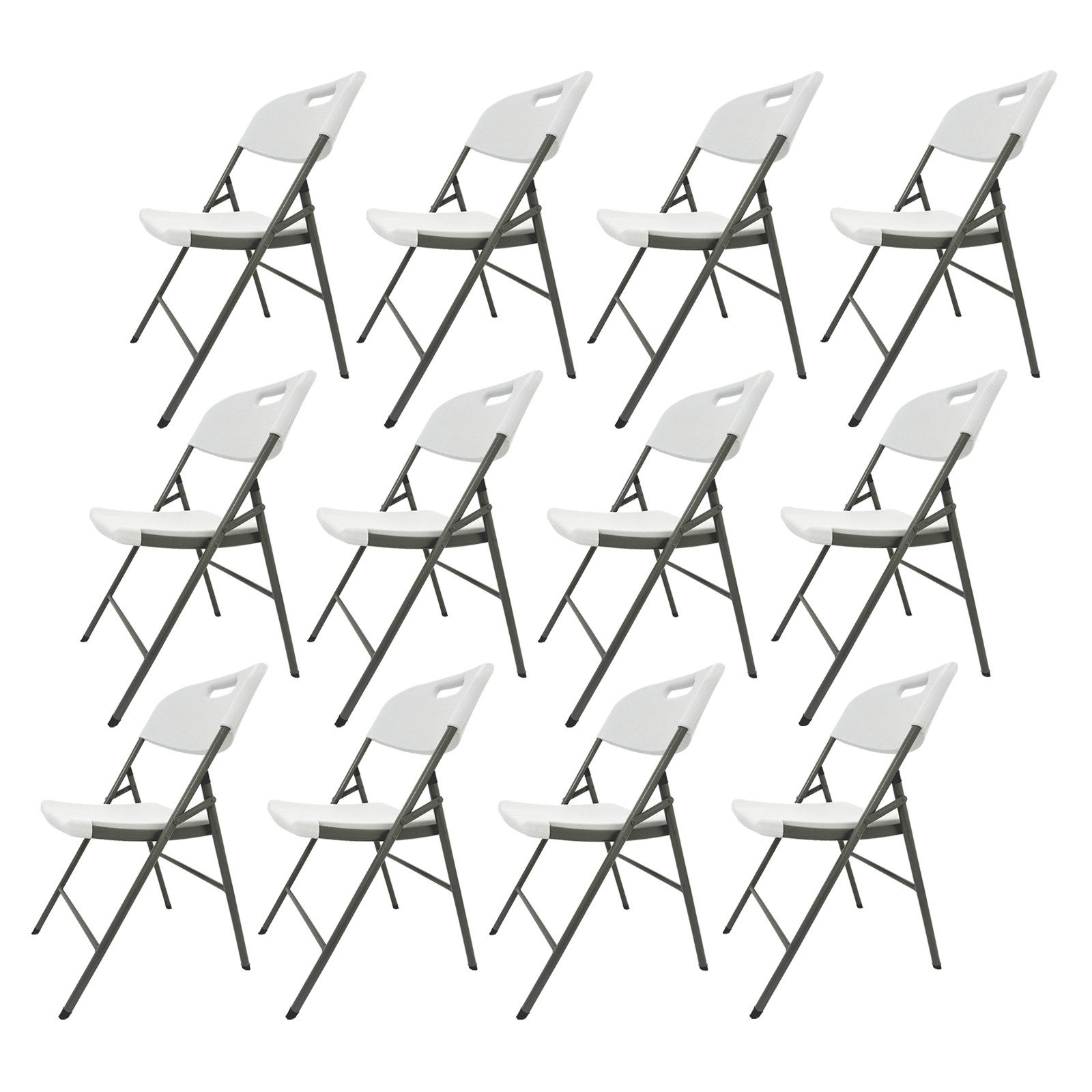 HTI-Living Klappstuhl Klappstuhl 12 Stück Weiß (Set, 12 St), Küchenstuhl Campingstuhl Bestuhlung Events