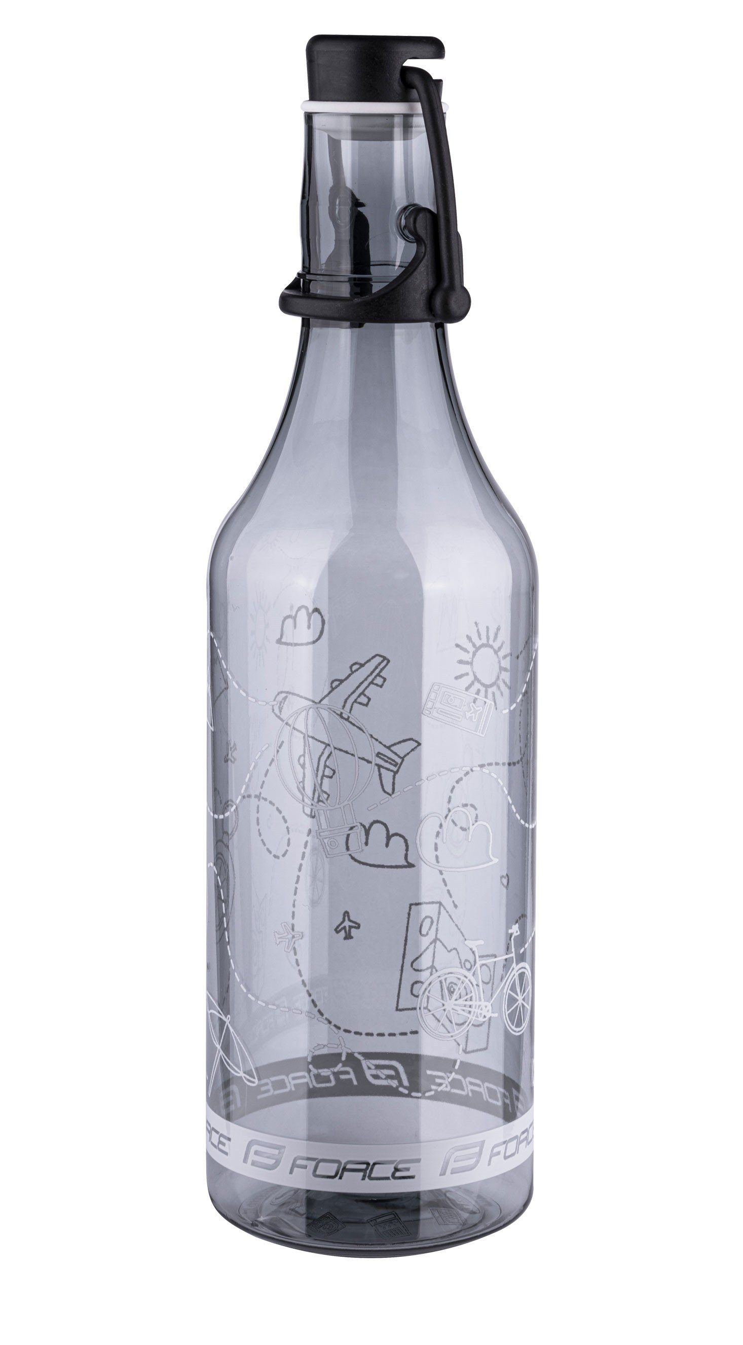 transparent smokey Flasche 0,5 l FORCE Trinkflasche FLASK FORCE