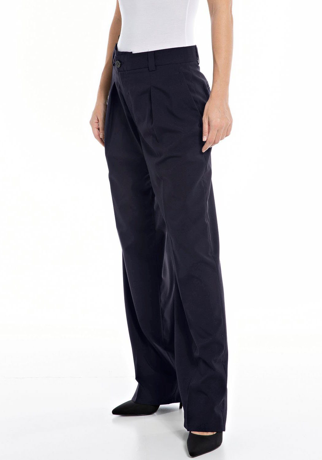 Bundfaltenhose Replay blue