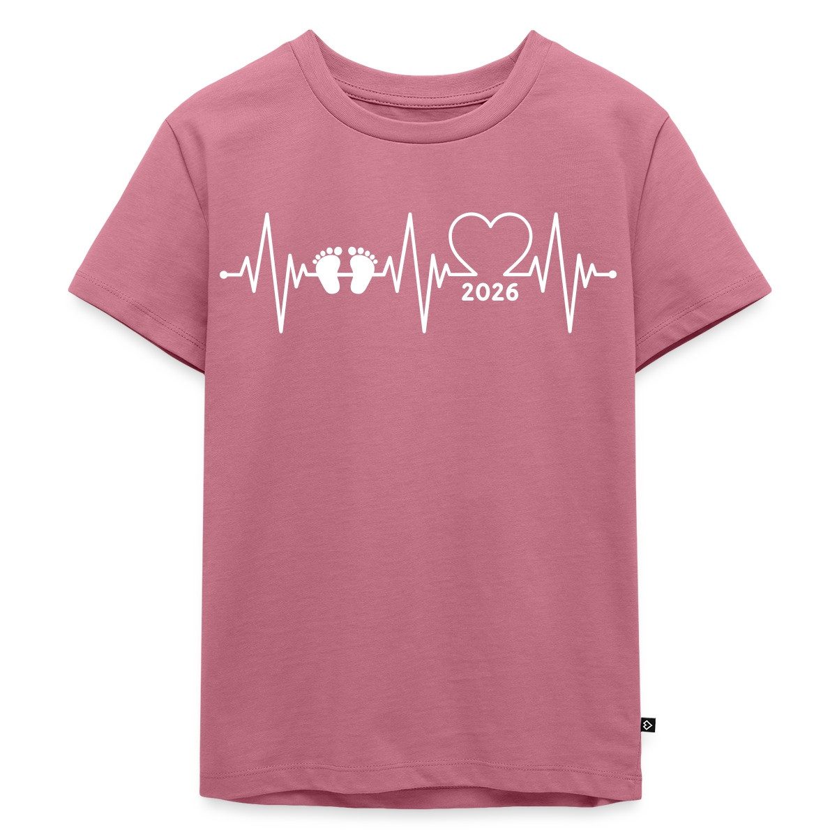 T-Shirt Baby 2026 EKG Herzschlag Kinder Premium T-Shirt
