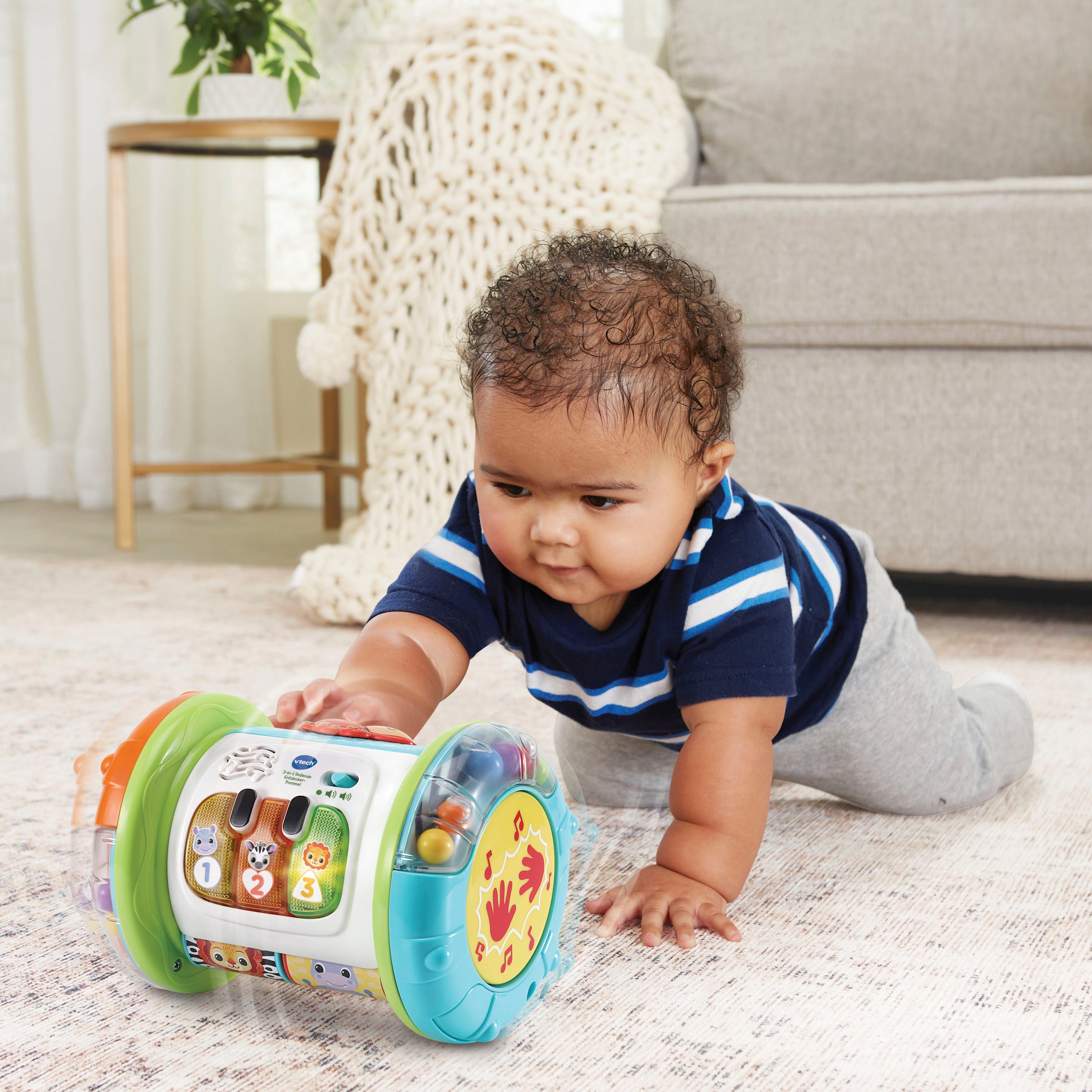 Vtech® Lernspielzeug Vtech Baby, 3in1 Rollende Entdecker-Trommel