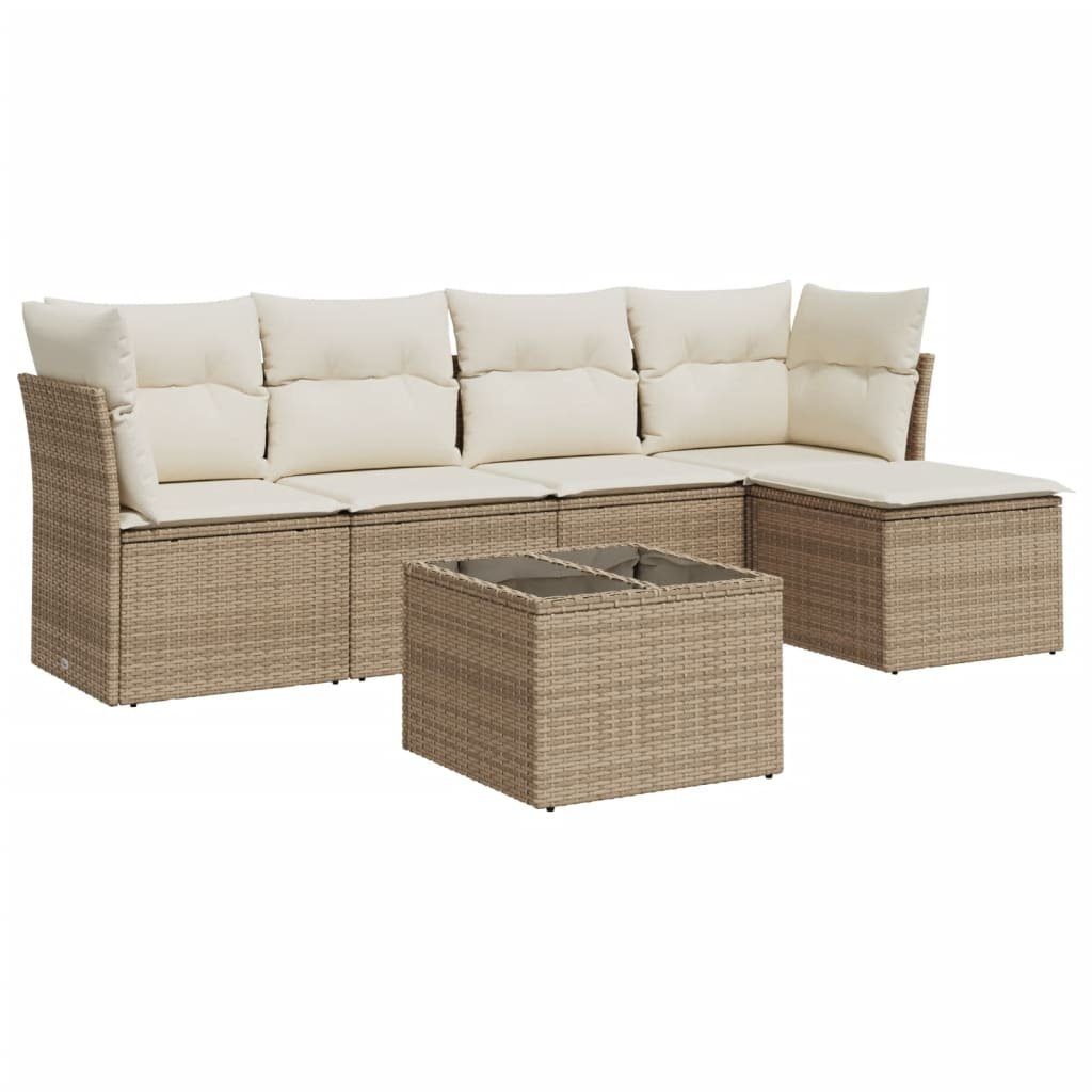 vidaXL Gartenlounge-Set 6-tlg. Garten-Sofagarnitur mit Kissen günstig online kaufen