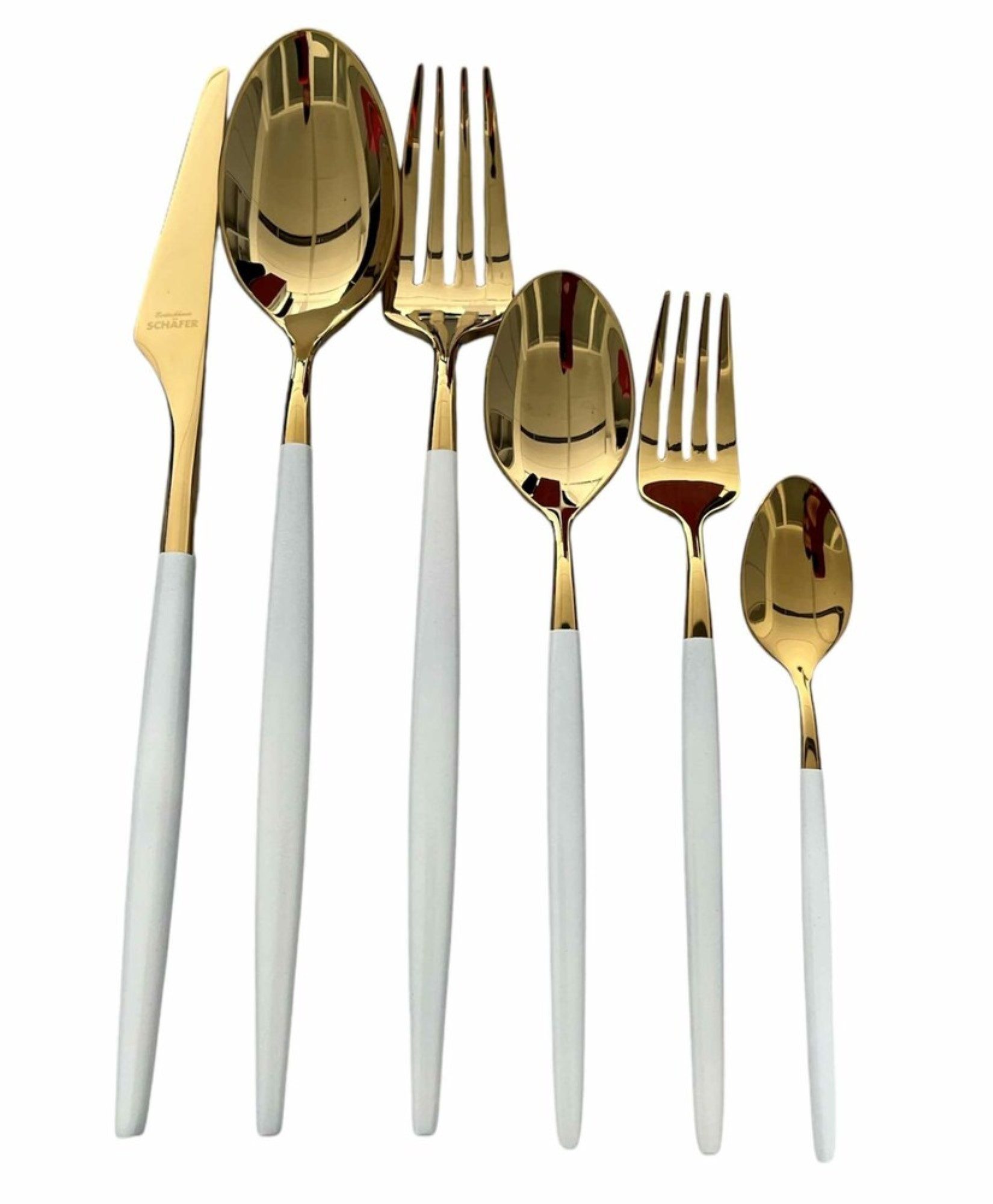 Schäfer Elektronik Besteck-Set 39-tlg. Besteckset für 6 Personen aus hochwertigem Edelstahl 18/10 (39-tlg)