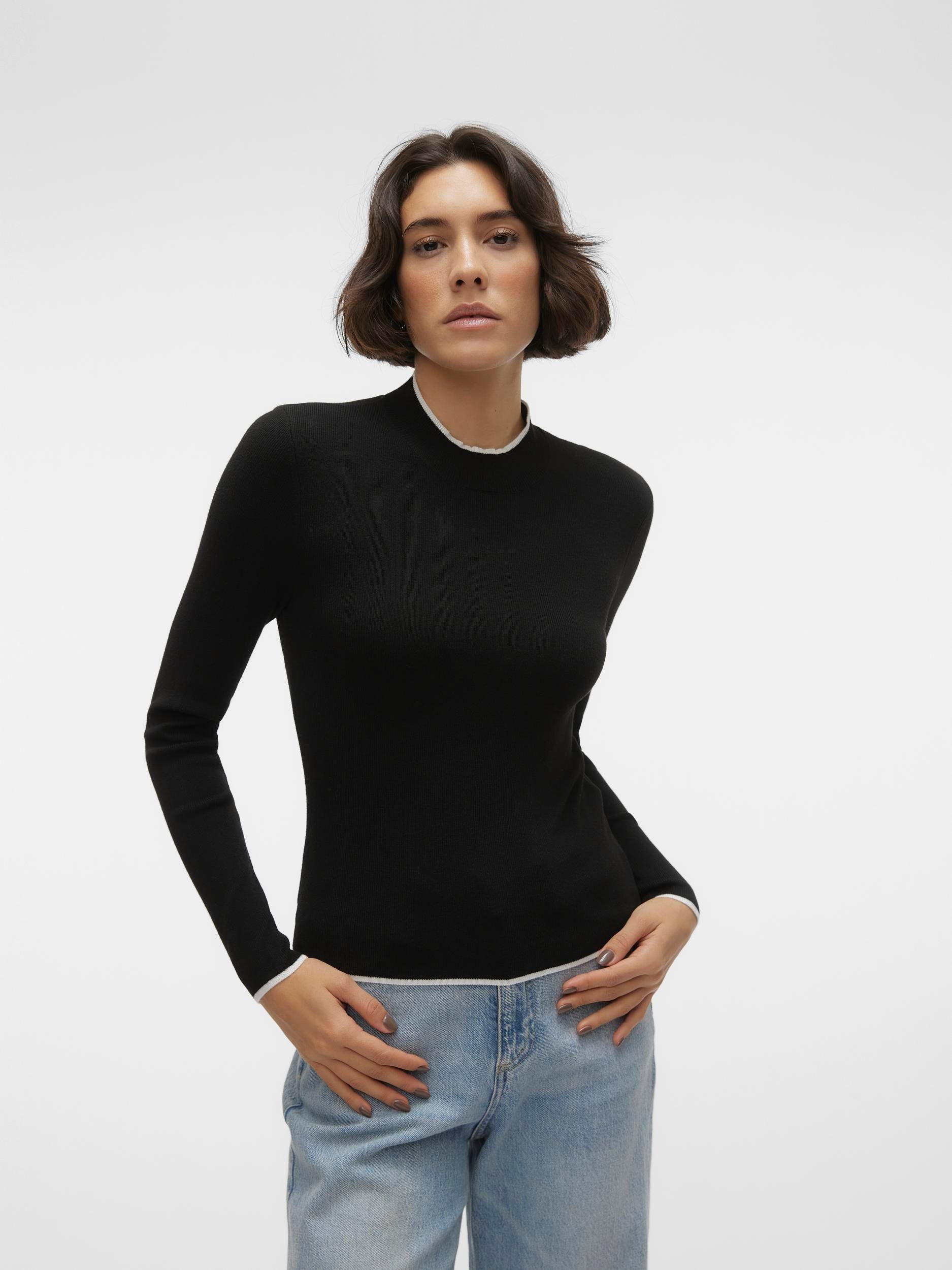 Vero Moda Rundhalspullover VMFLOUNCY LS HIGHNECK günstig online kaufen