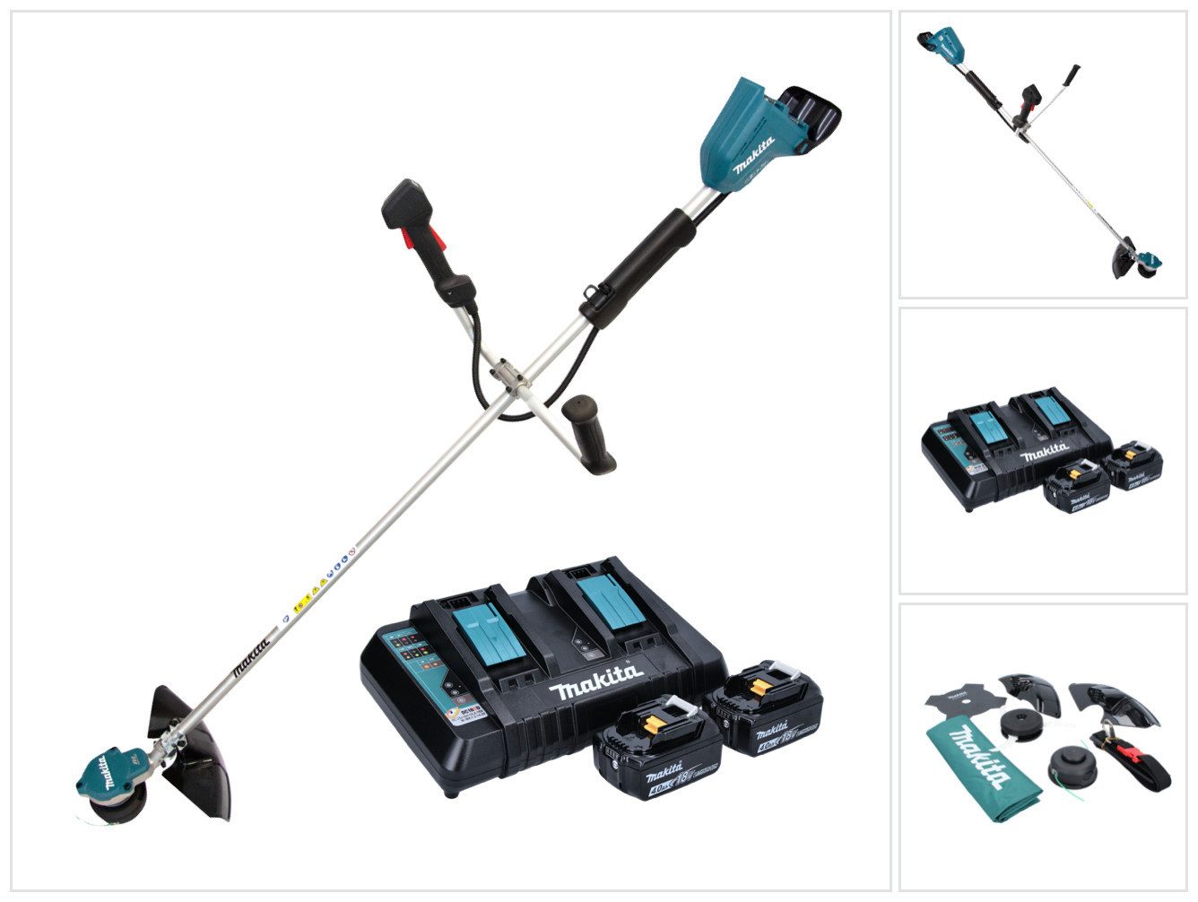 Makita Akku-Rasentrimmer DUR 368 APM Akku Freischneider 36 V (2 x 18 V) Zweihandgriff