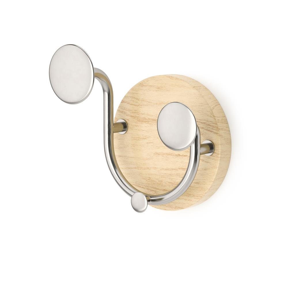 Umbra Garderobenhaken Melody, Natur/Nickel, Wandmontage, mit 3 Haken