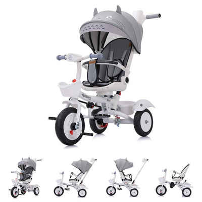 Chipolino Dreirad Tricycle Futuro 2 in 1 faltbar, Becherhalter, Musik, Licht, Gummiräder