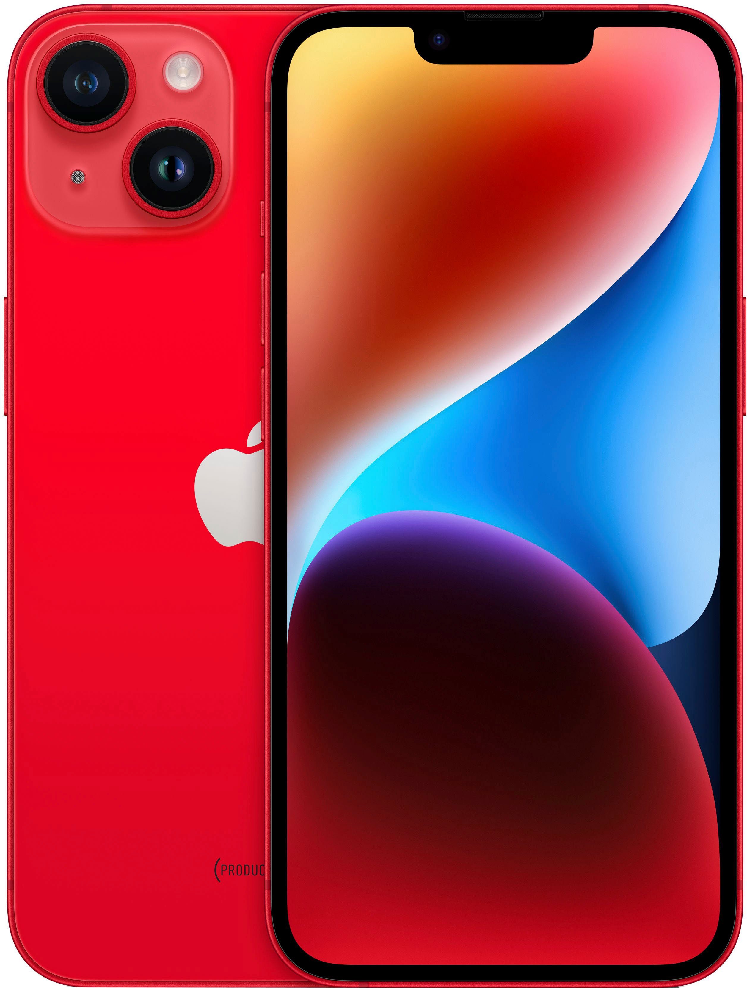 Apple iPhone 14 Smartphone (15,4 cm/6,1 Zoll, 128 GB Speicherplatz, 12 MP Kamera)