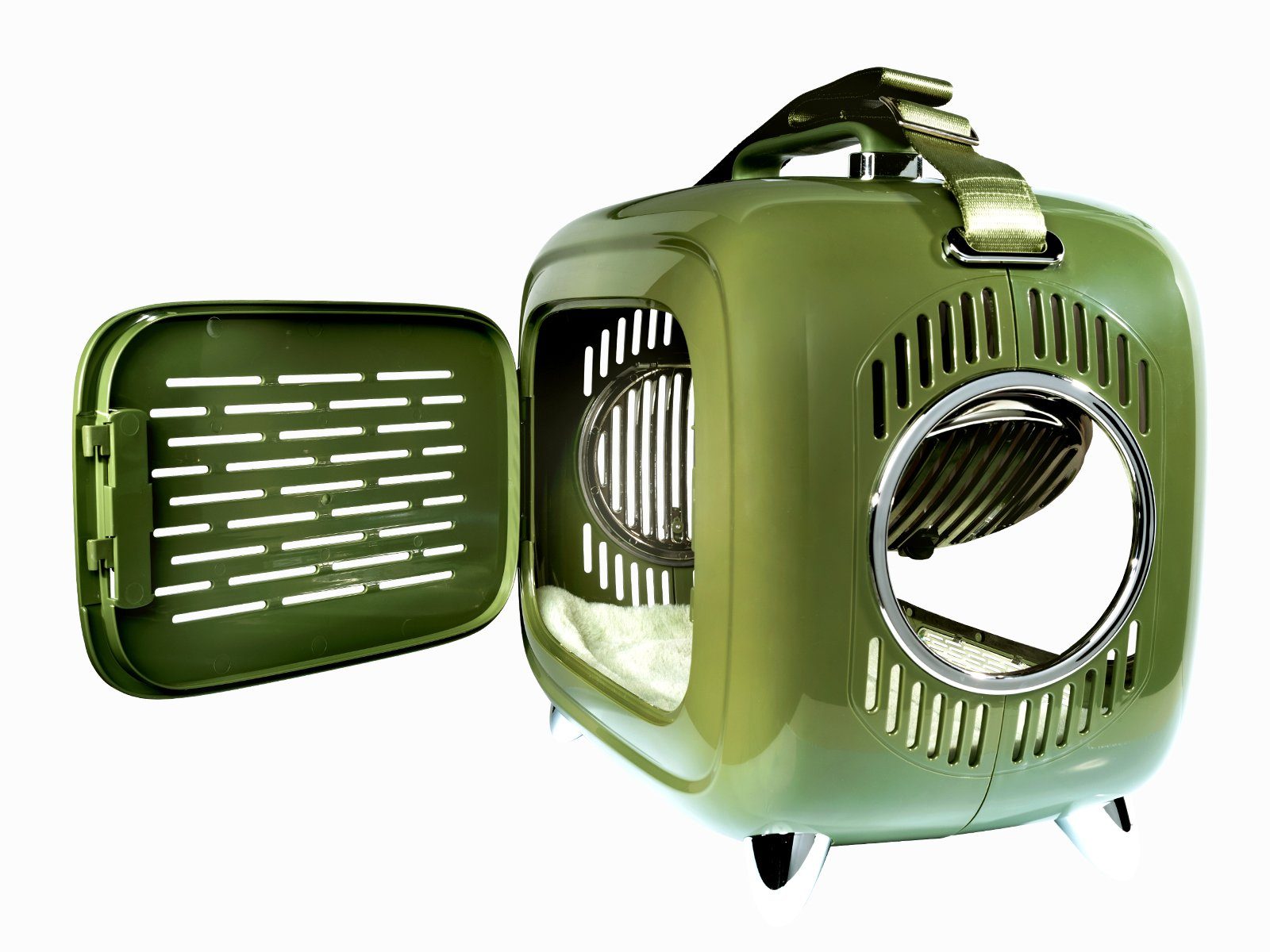 M-Pets Tierreisebox bis 9,00 kg, Transportbox für Hund, Katze & Kleintier RETRO-BOX 45x41x28 cm