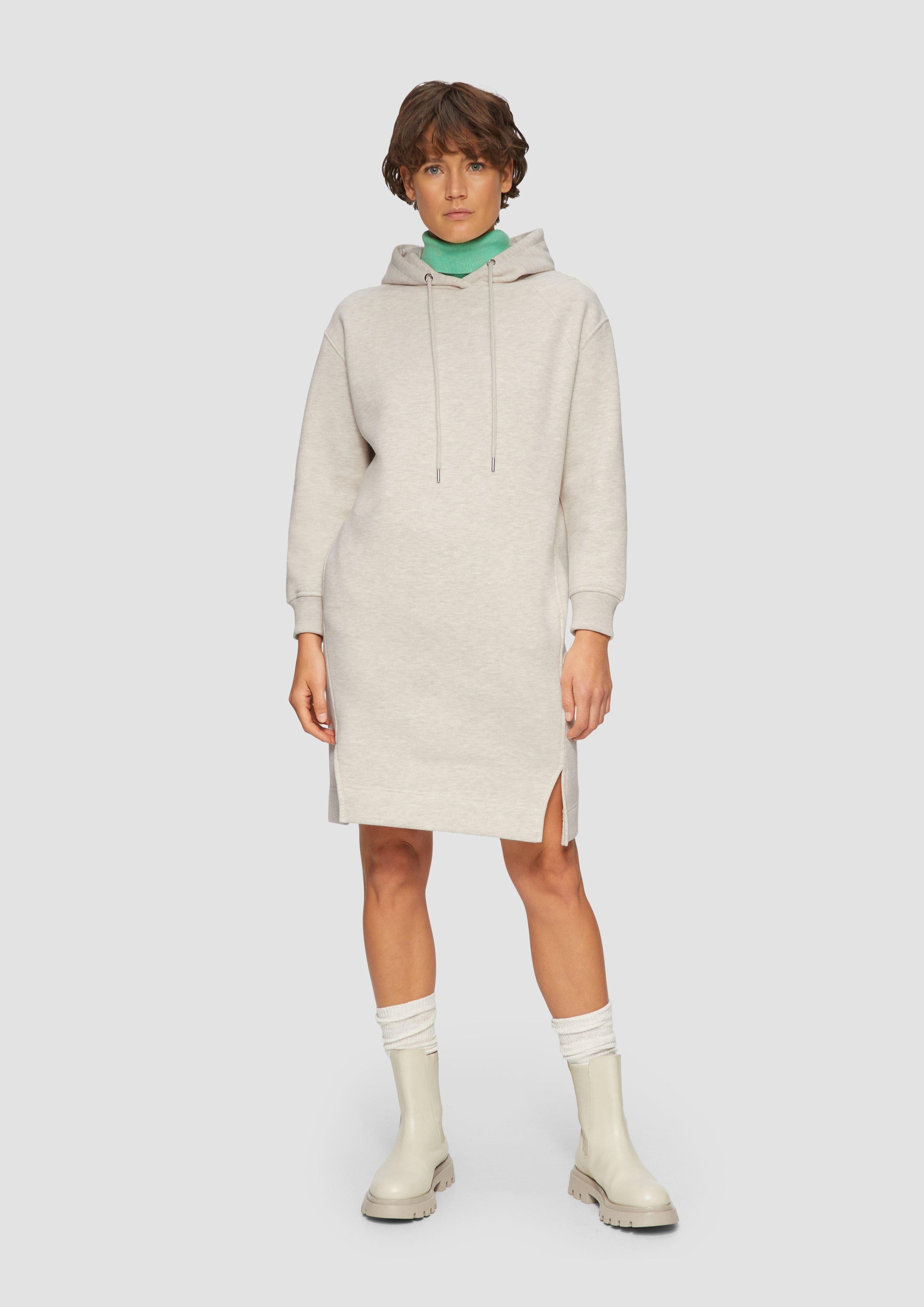 Minikleid Sweat-Kleid mit seitlichen Eingrifftaschen und Schlitzen