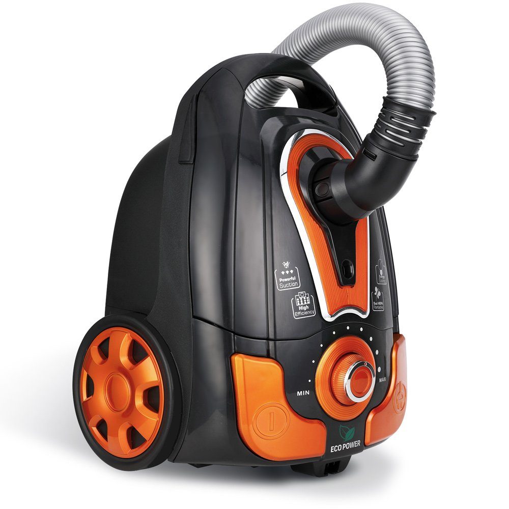 monzana Bodenstaubsauger, 900 W, mit Beutel (nicht im Lieferumfang), HEPA Filter 3L Behältervolumen Saugkraftregulierung am Griff